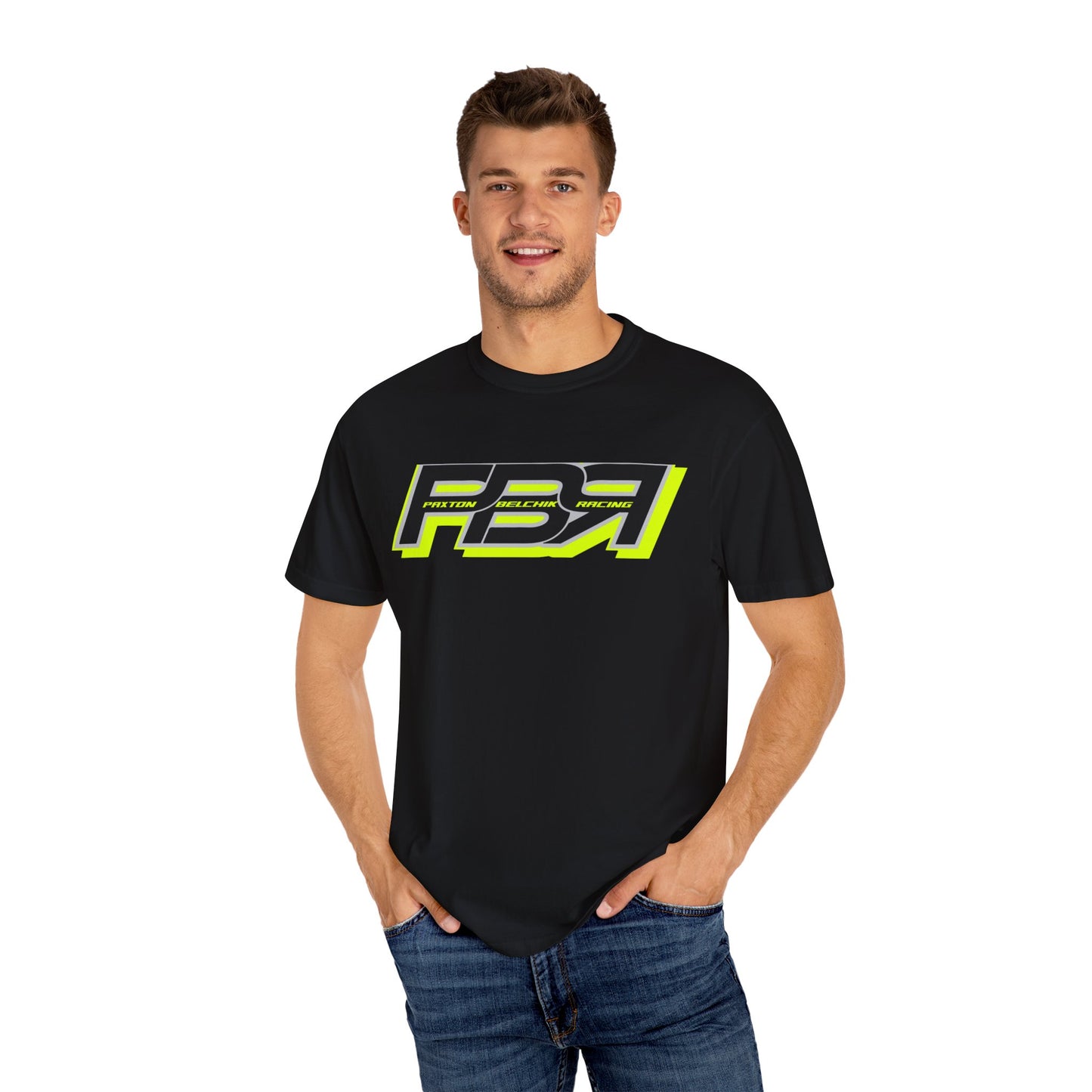 PBR Unisex Garment-Dyed Racing T-Shirt with Bold Graphics