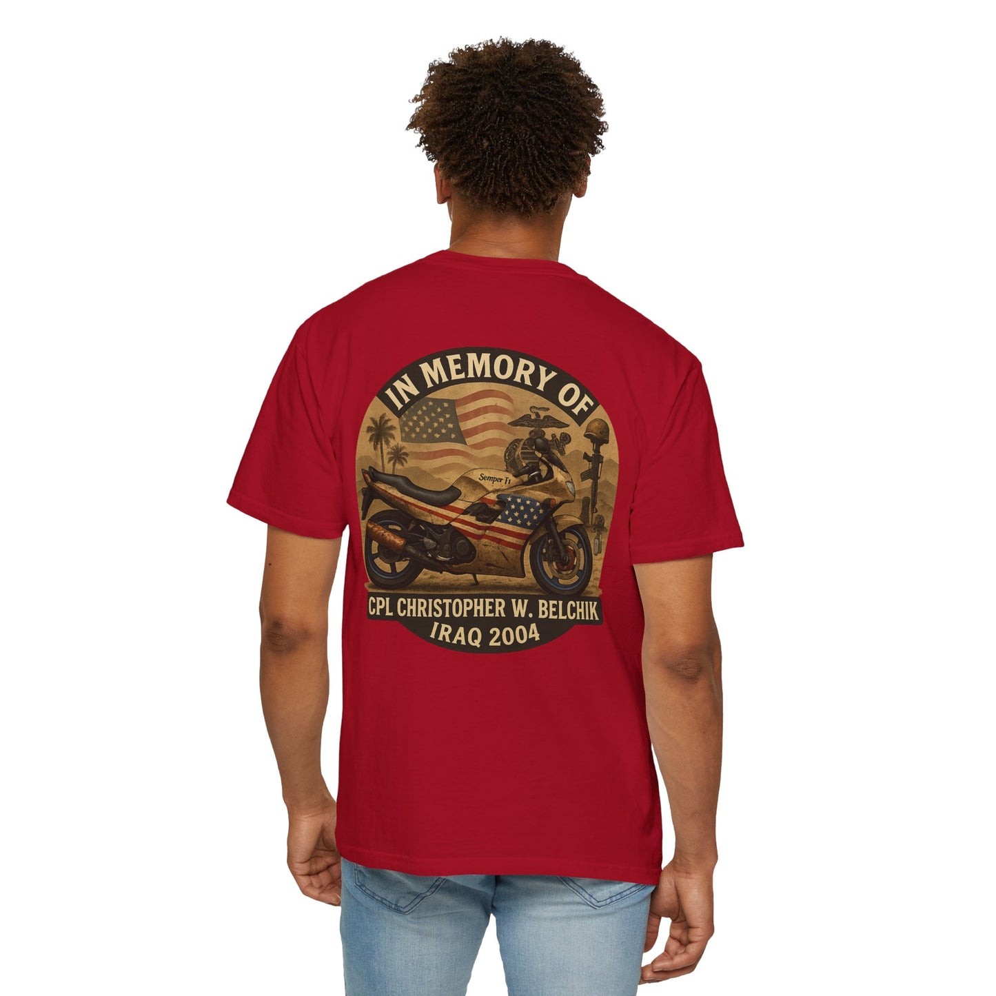 Cpl. Christopher W. Belchik Mens Memorial Tee Shirt