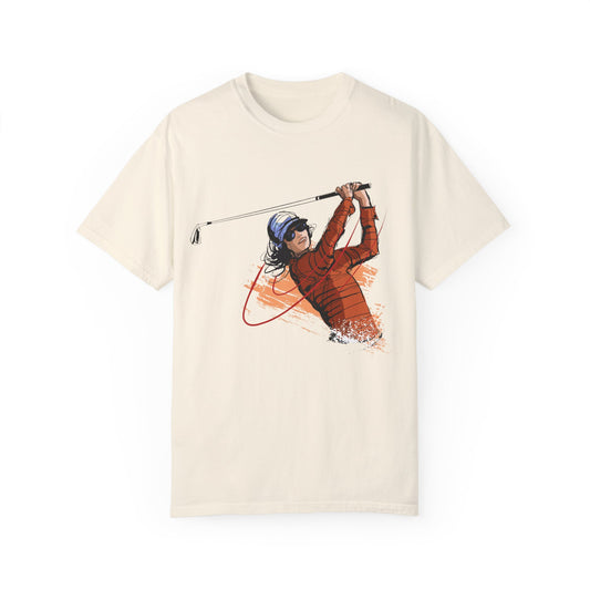 Golf Enthusiast Unisex Garment-Dyed T-Shirt - Sporty Graphic Tee