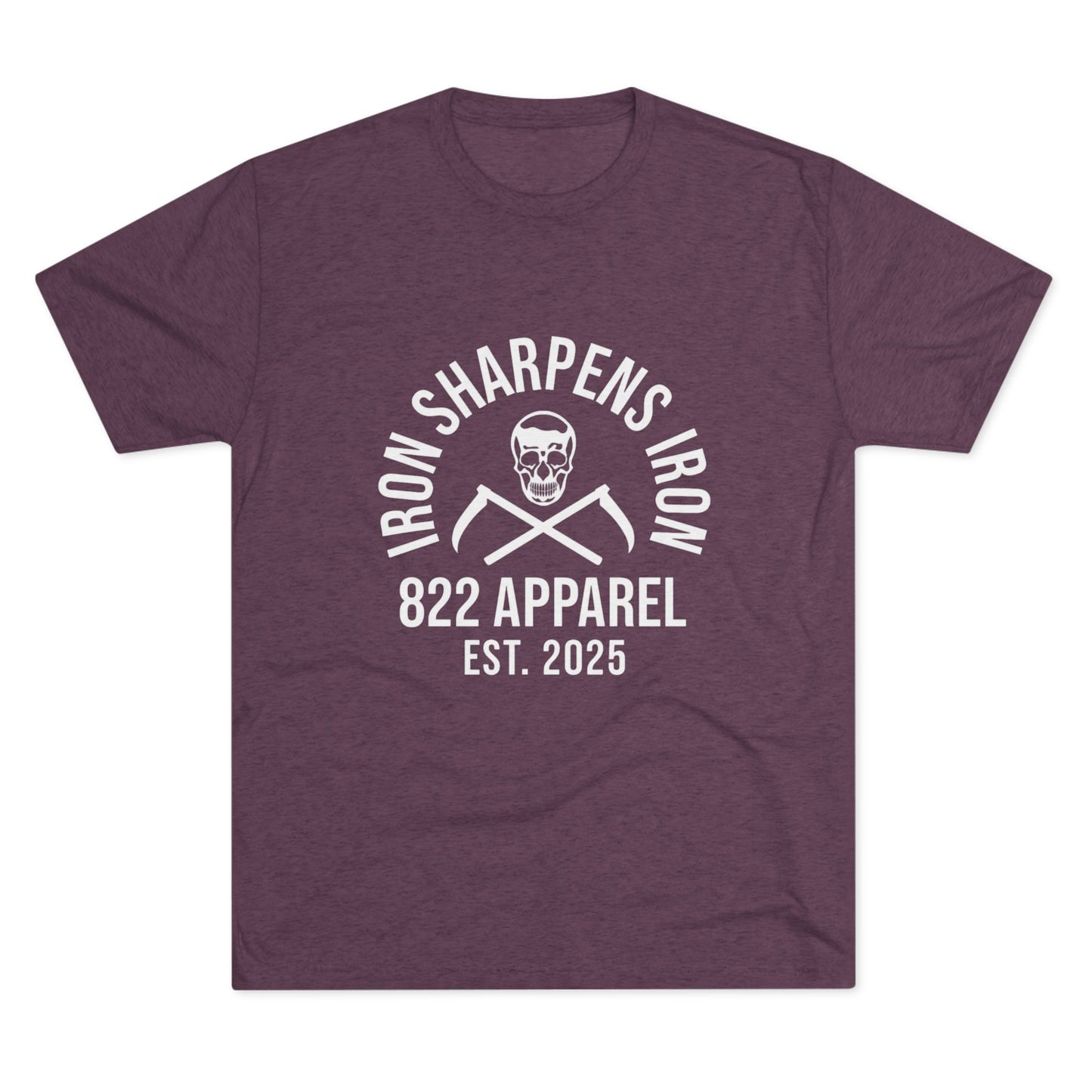 Iron Sharpens Iron Skull Gym Tee – 822 Apparel Est. 2025