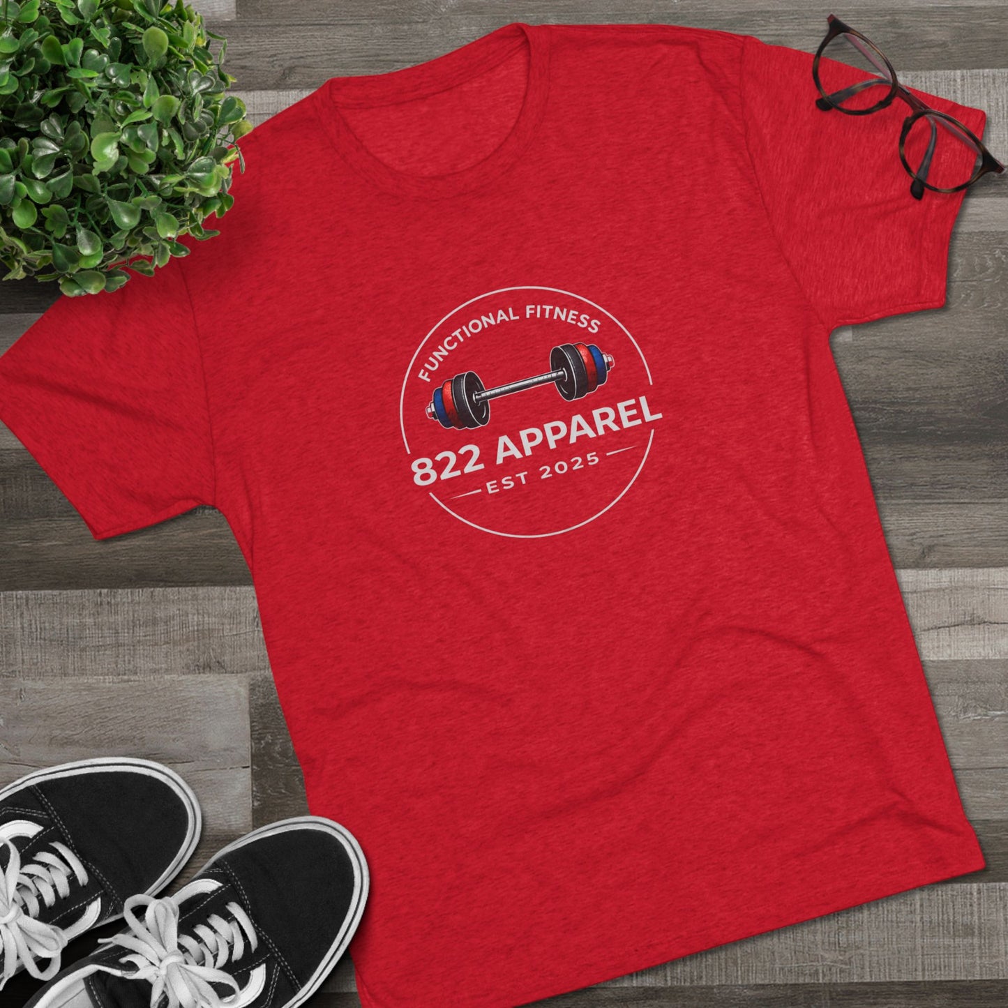 Fitness Logo Tee — "822 Apparel: Functional Fitness Est 2025"