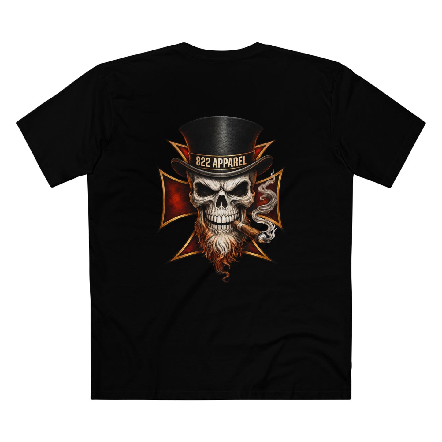 Skull Top Hat Tee — 822 Apparel Graphic T‑Shirt