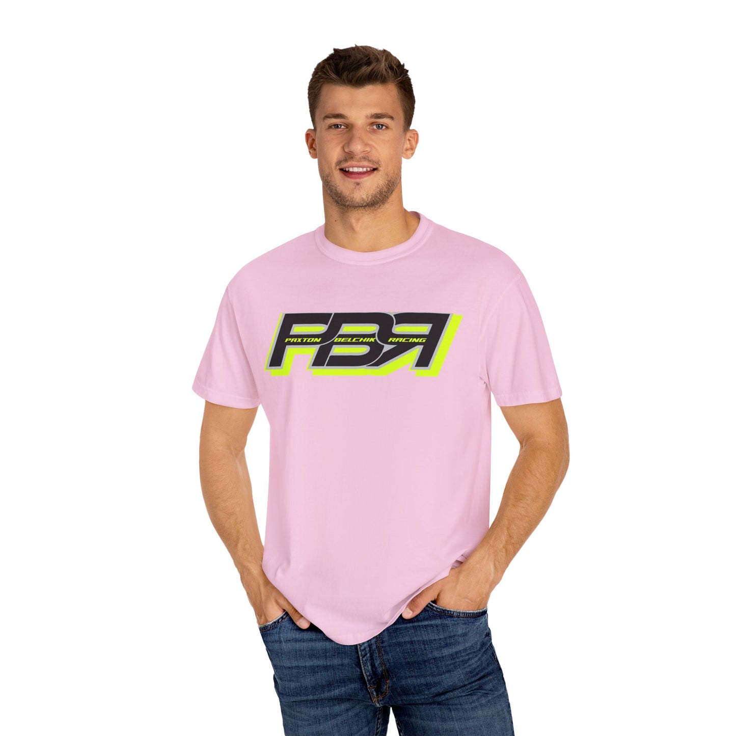 PBR Unisex Garment-Dyed Racing T-Shirt with Bold Graphics