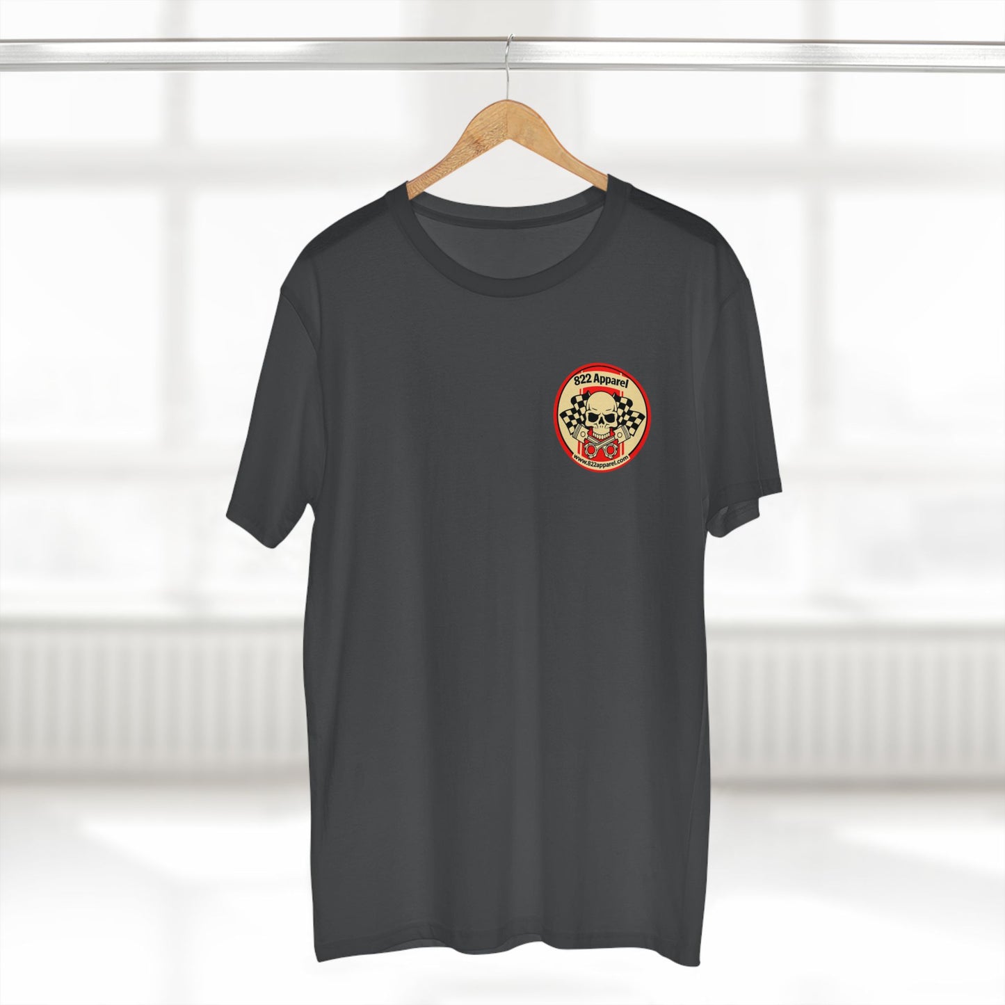 Skull Racing Tee — 822 Apparel Checkered Flag Graphic Shirt