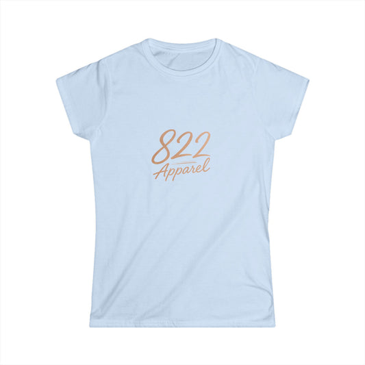 822 Apparel Women's Softstyle Tee - Minimal Logo Graphic T-Shirt