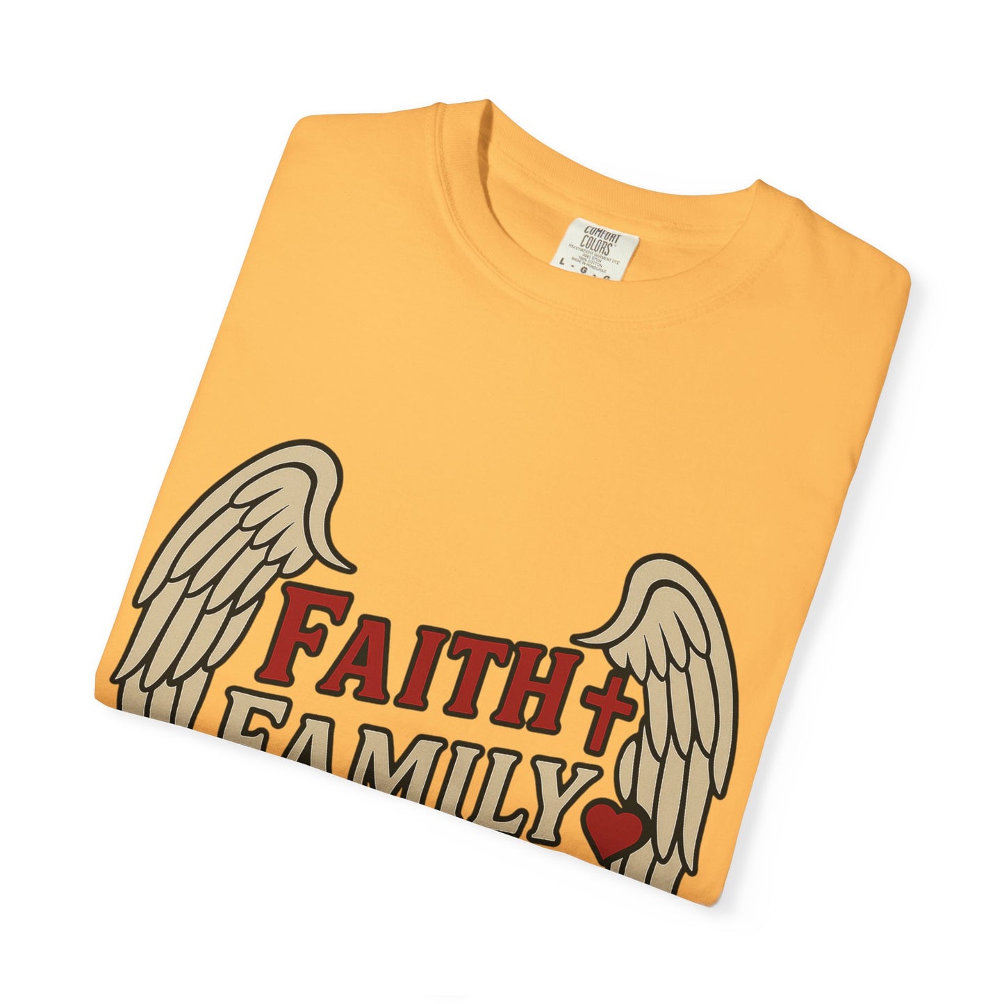 Faith Family Freedom Unisex T-Shirt | Garment-Dyed Tee for Celebrations, Casual Wear, Gift for Family, Freedom Lover, Everyday Style