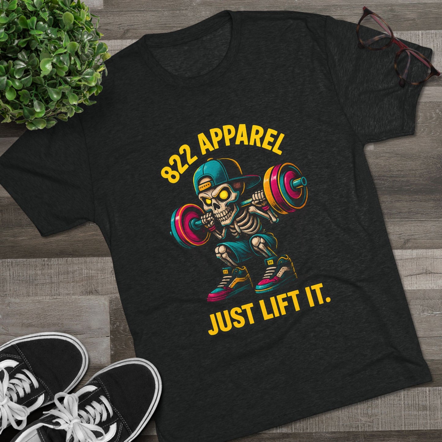 Just Lift It Skeleton Weightlifting Tee