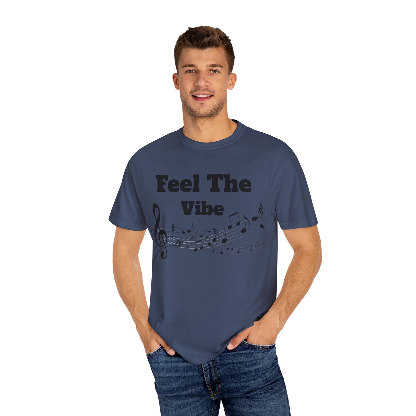 Feel The Bass Unisex Garment-Dyed T-Shirt | Music Lovers Tee