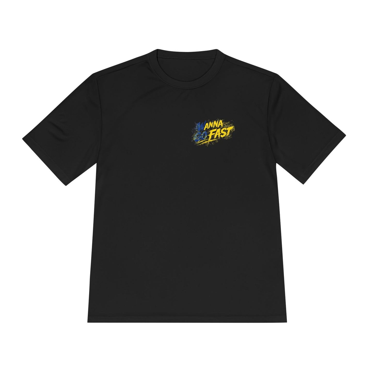 Wanna go Fast Racing Tee — Vintage Sponsor Patch Graphic