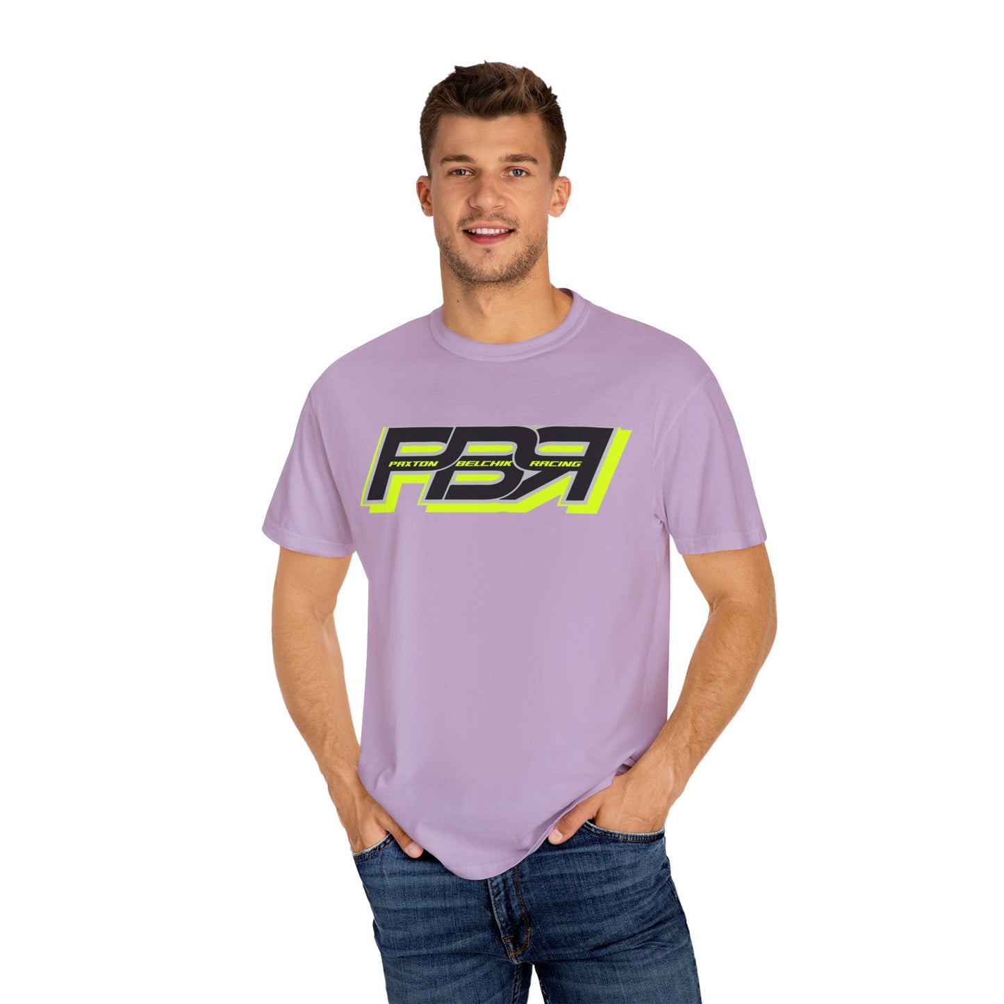 PBR Unisex Garment-Dyed Racing T-Shirt with Bold Graphics