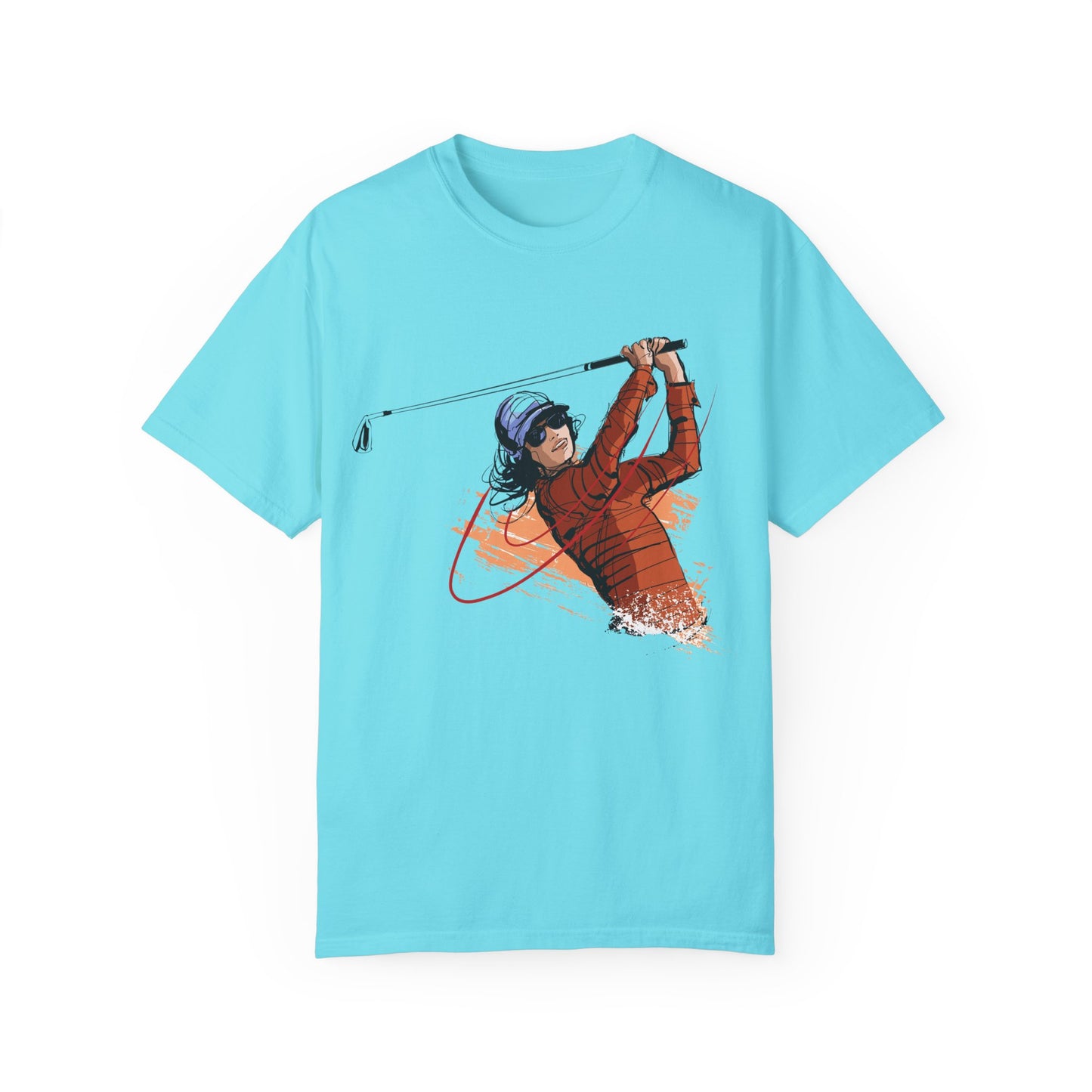 Golf Enthusiast Unisex Garment-Dyed T-Shirt - Sporty Graphic Tee