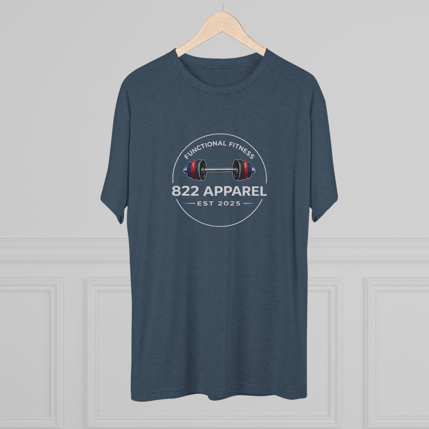 Fitness Logo Tee — "822 Apparel: Functional Fitness Est 2025"
