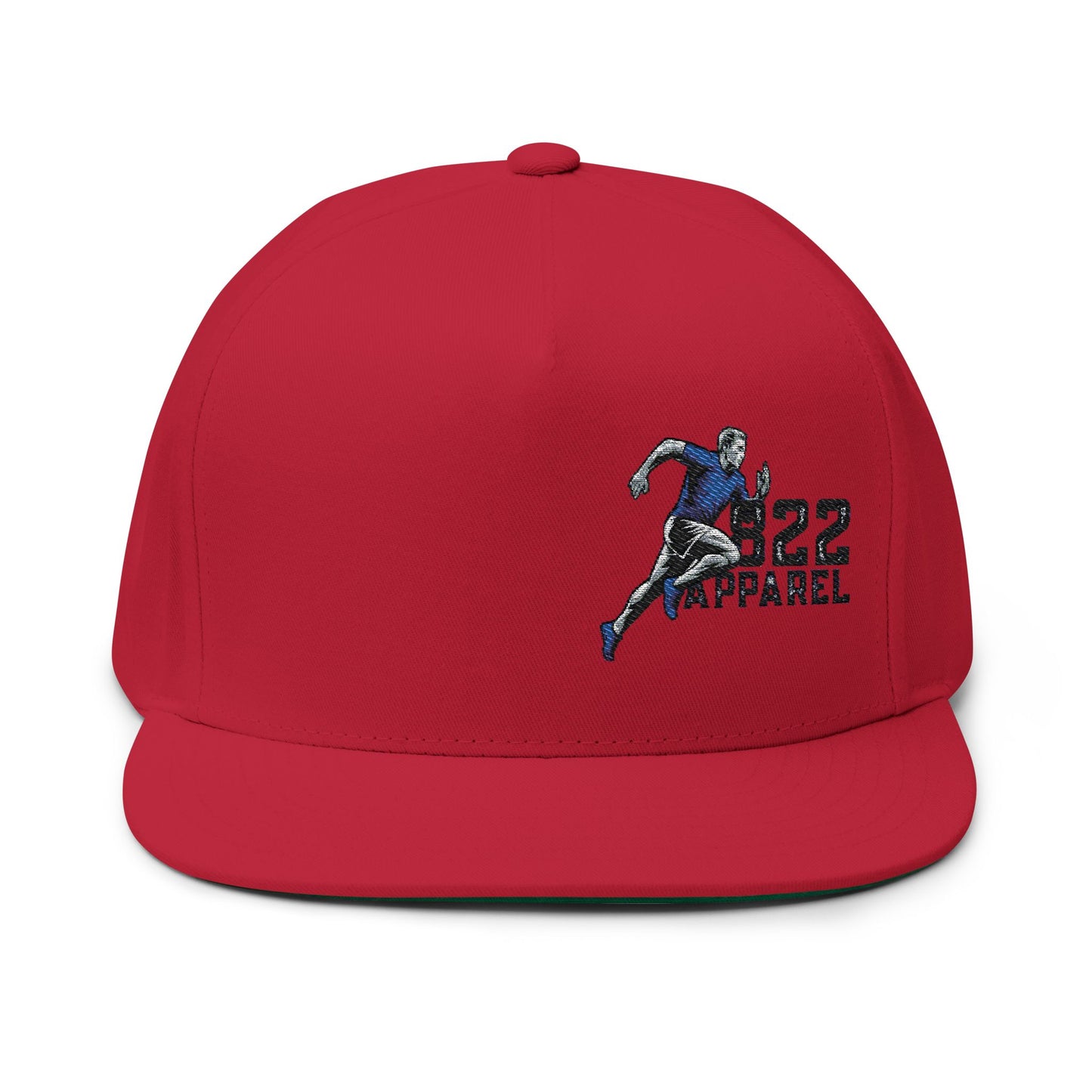 Embroidered Sports Flat Bill Cap - Perfect for Athletes & Outdoor Enthusiasts