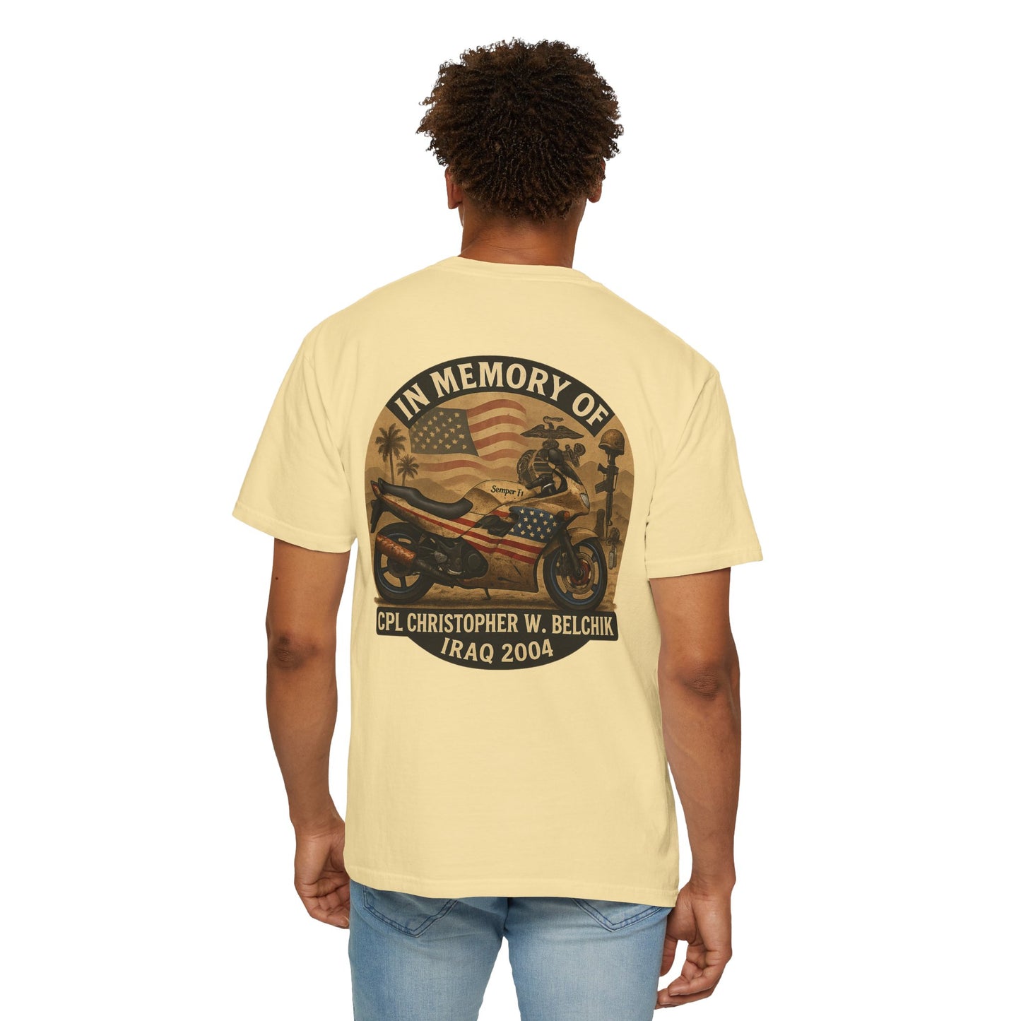 Cpl. Christopher W. Belchik Mens Memorial Tee Shirt