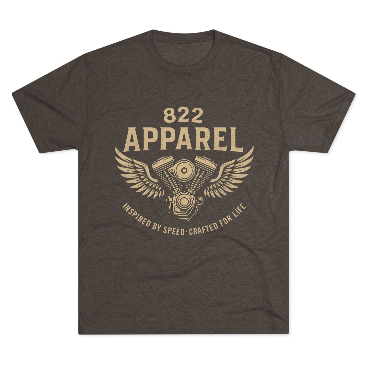 Vintage Motorcycle Inspired Unisex Tri-Blend Crew Tee