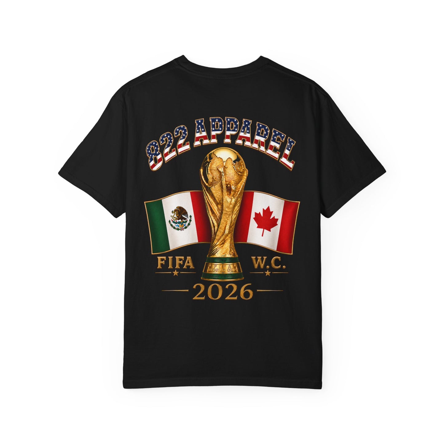 World Cup 2026 T-Shirt — FIFA W.C. Mexico USA Canada Flag Soccer Tee