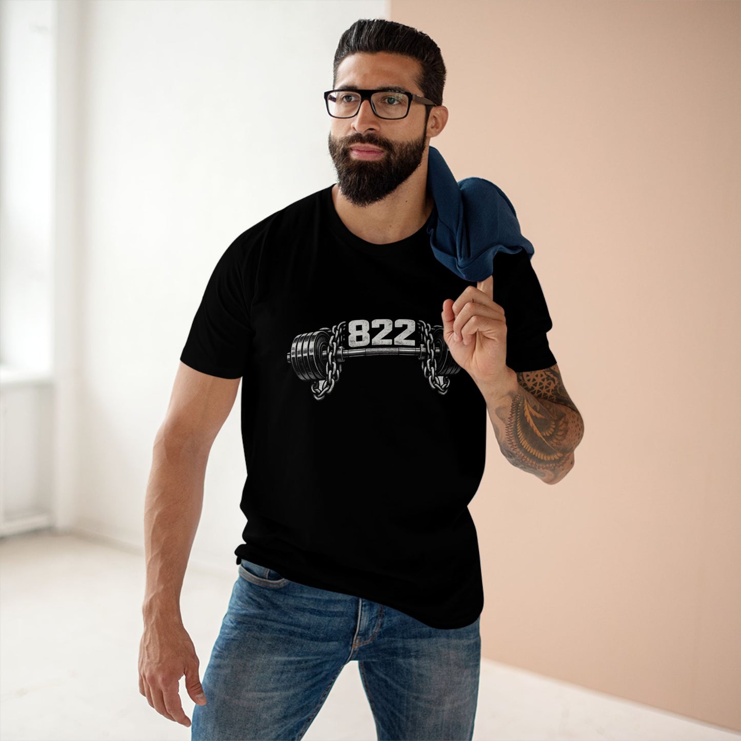 Weightlifting Tee — '822' Barbell Fitness Shirt