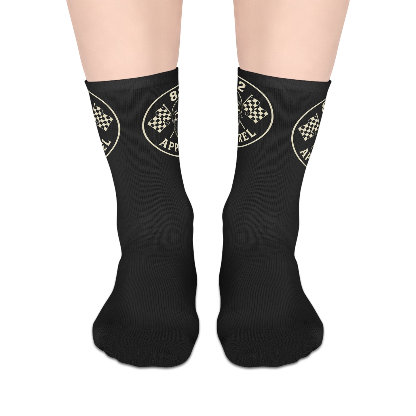 Racing Spirit Mid-Length Socks | Perfect for Motorsports Fans, Casual Outings, Gifts for Car Enthusiasts, Everyday Comfort, Race Day Gear