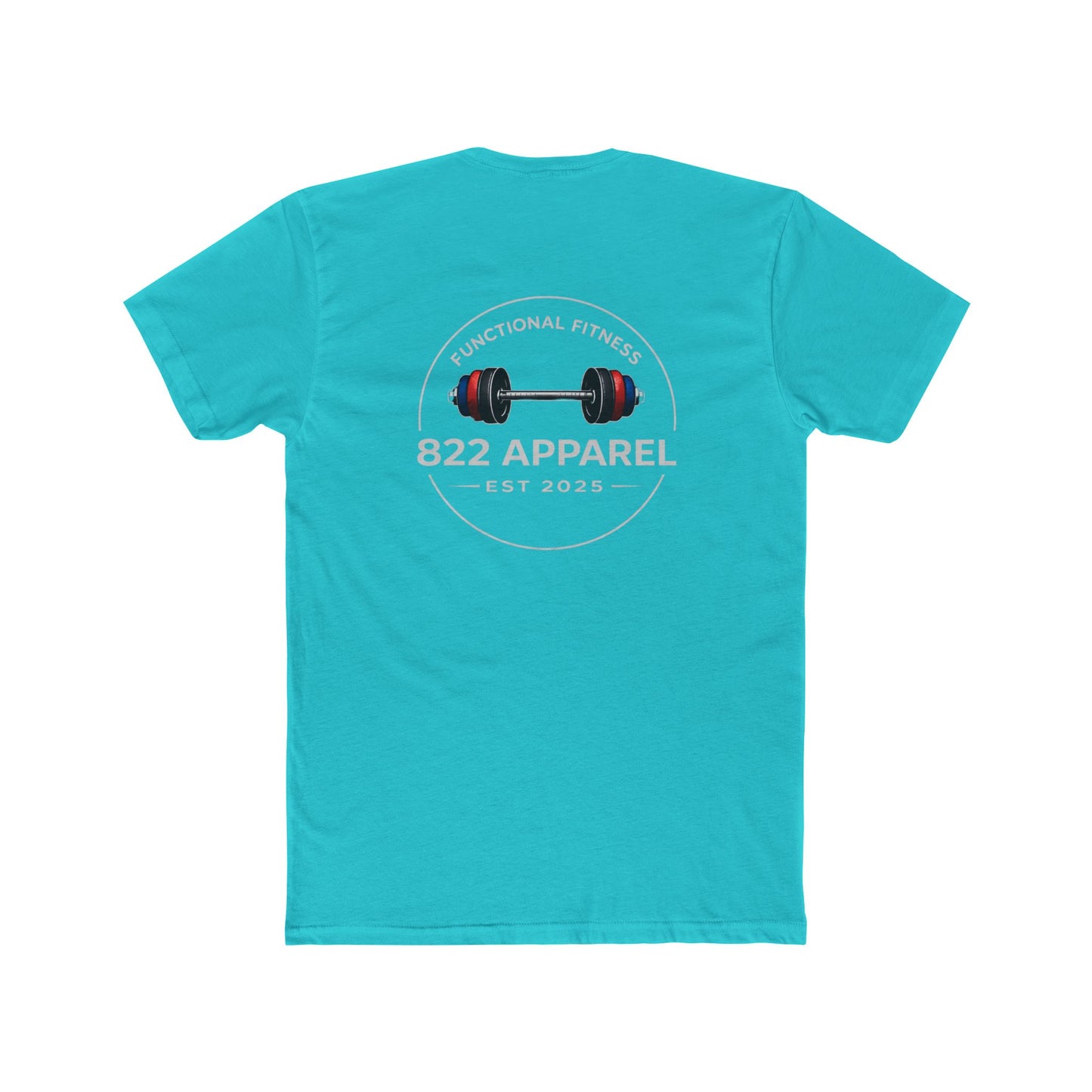 822 Apparel Functional Fitness T-Shirt — Barbell Logo Gym Tee