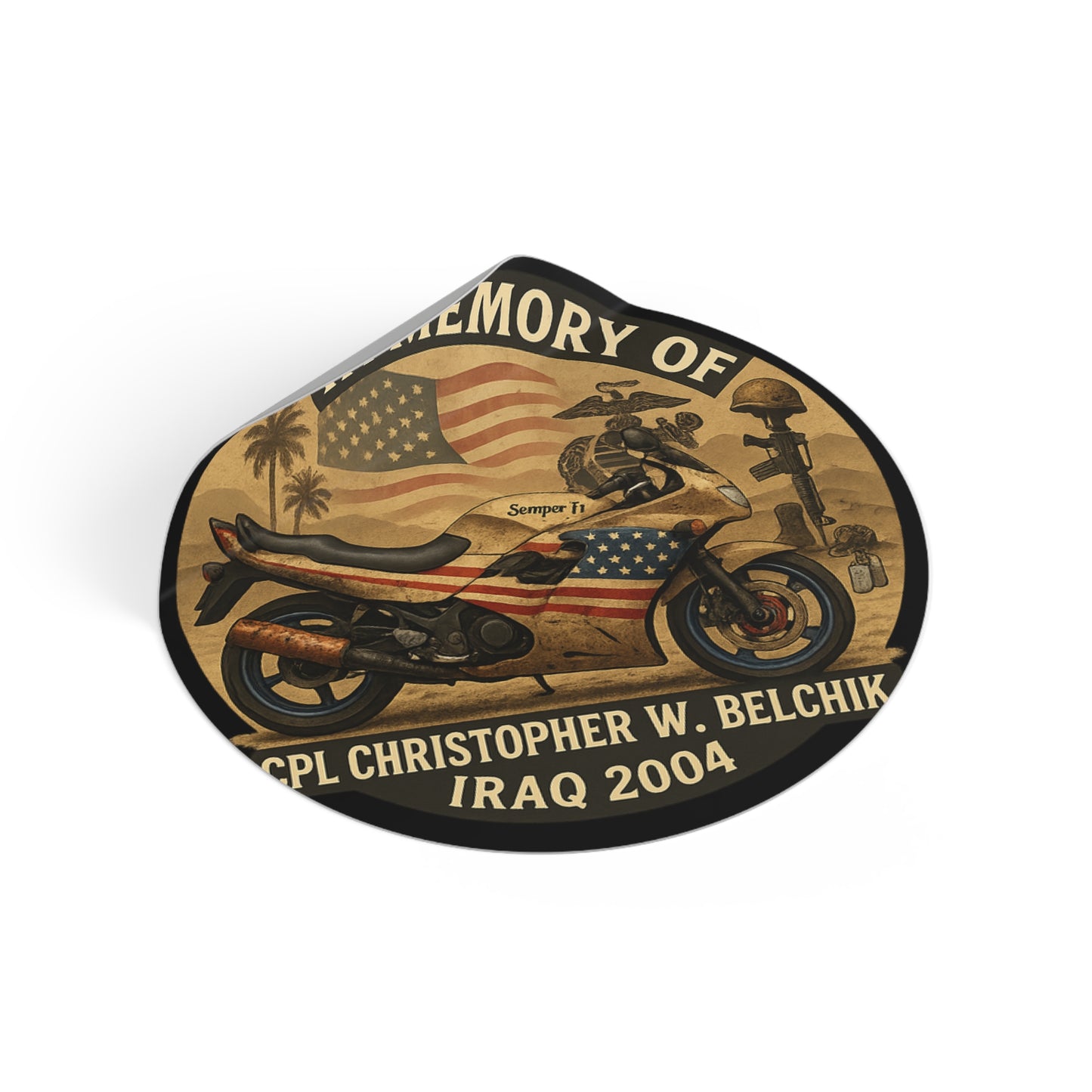 Memorial Motorcycle Vinyl Stickers, Patriotic Remembrance Decals, Veteran Tribute Stickers, Custom biker stickers, Gift for motorcycle [...]