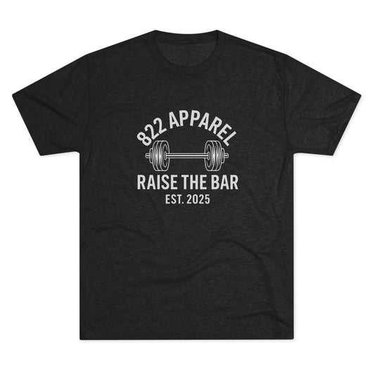 Raise The Bar Weightlifting Tee - 822 Apparel Gym Shirt (Est. 2025)