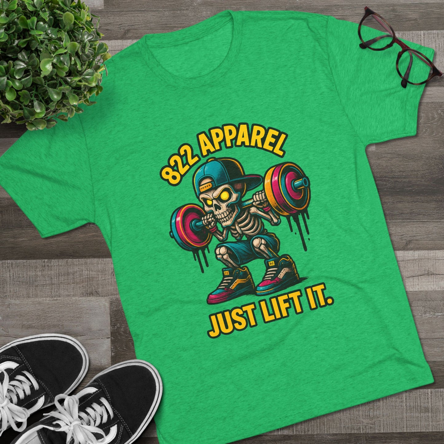 Just Lift It Skeleton Weightlifting Tee