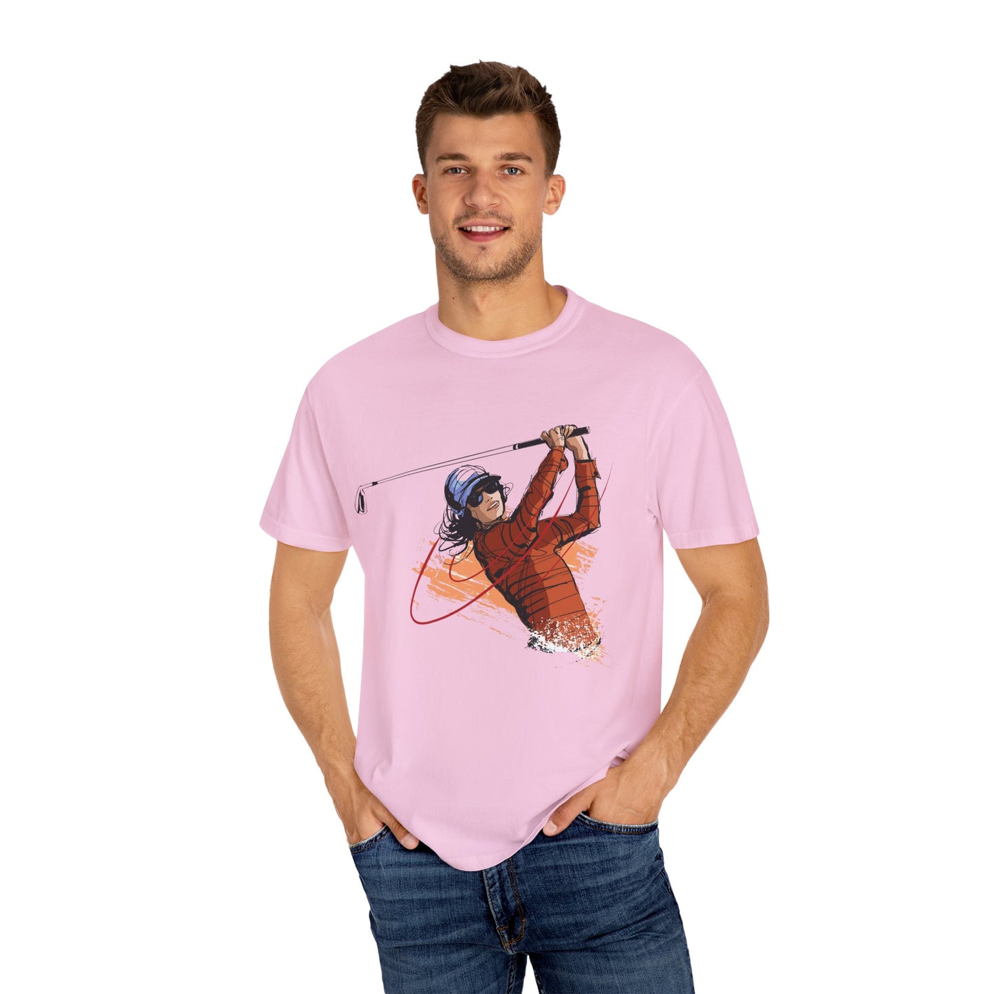 Golf Enthusiast Unisex Garment-Dyed T-Shirt - Sporty Graphic Tee