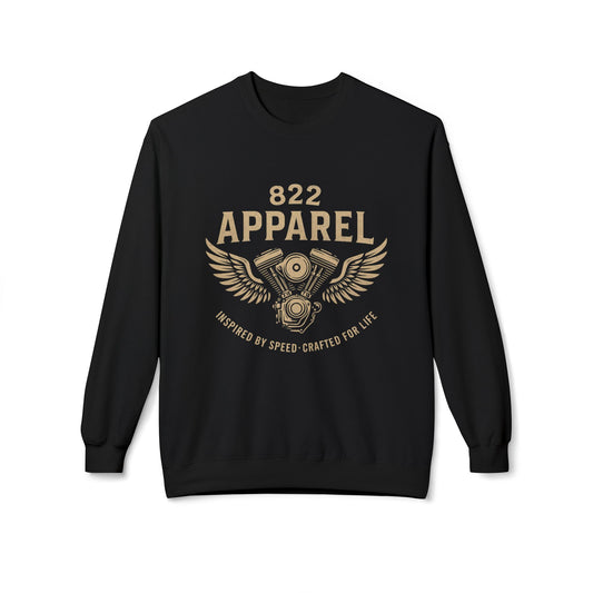 Vintage Inspired Motorcycle Fleece Sweatshirt - 822 Apparel