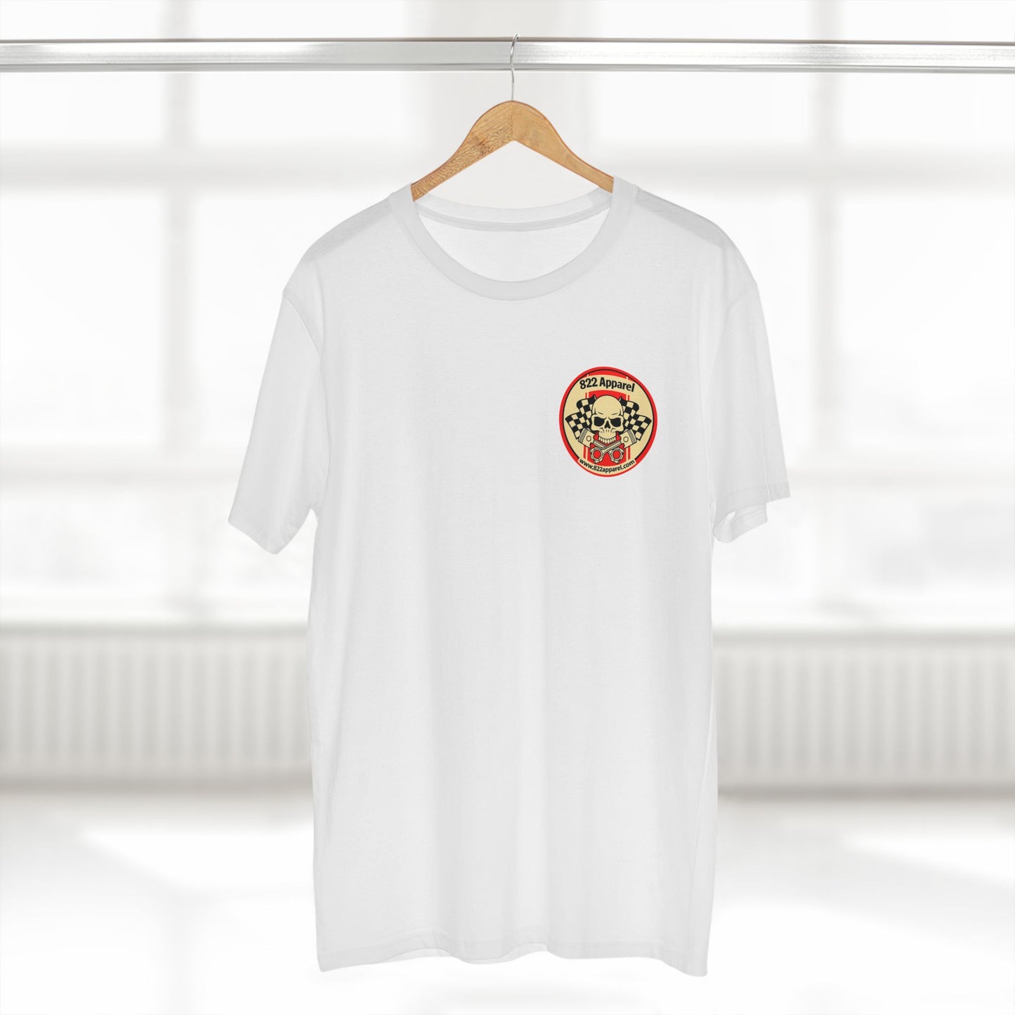 Skull Racing Tee — 822 Apparel Checkered Flag Graphic Shirt