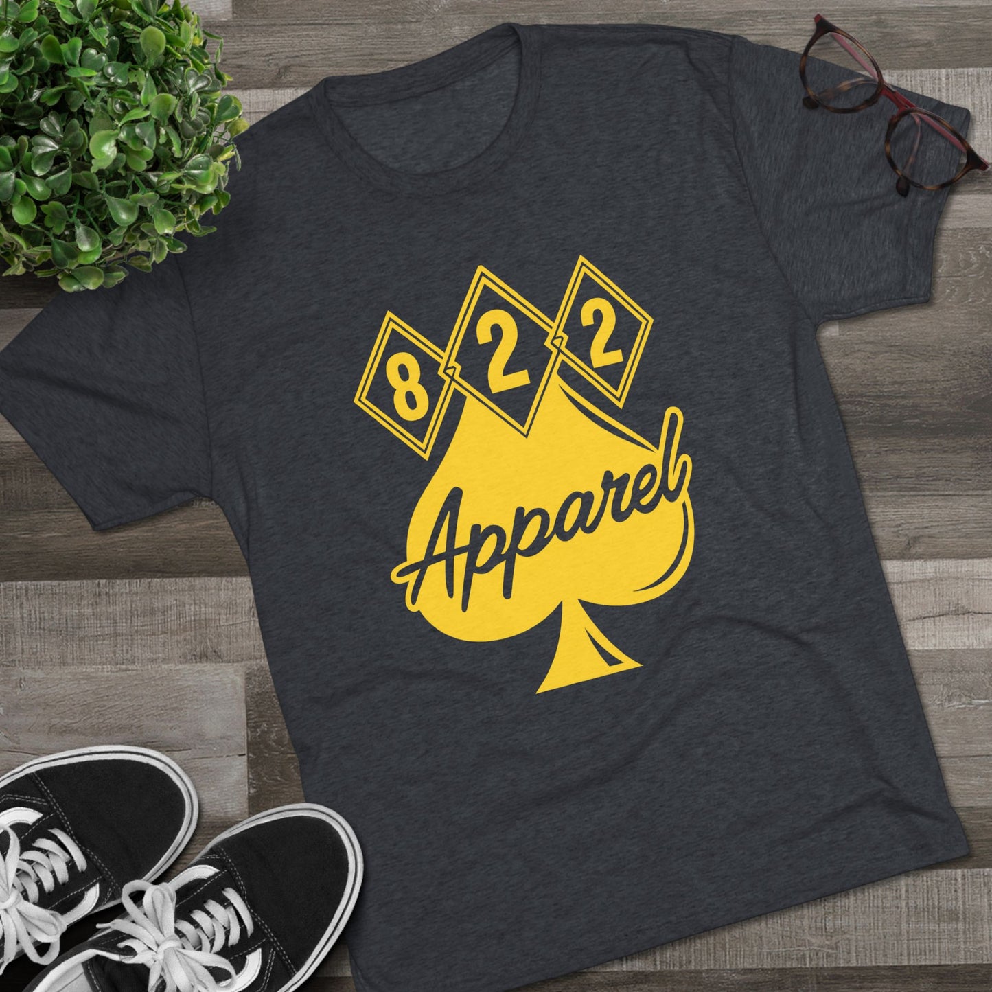 822 Apparel Spade Logo T‑Shirt — Vintage Casino Poker Graphic Tee