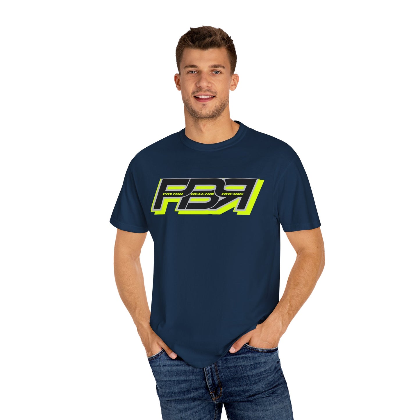 PBR Unisex Garment-Dyed Racing T-Shirt with Bold Graphics