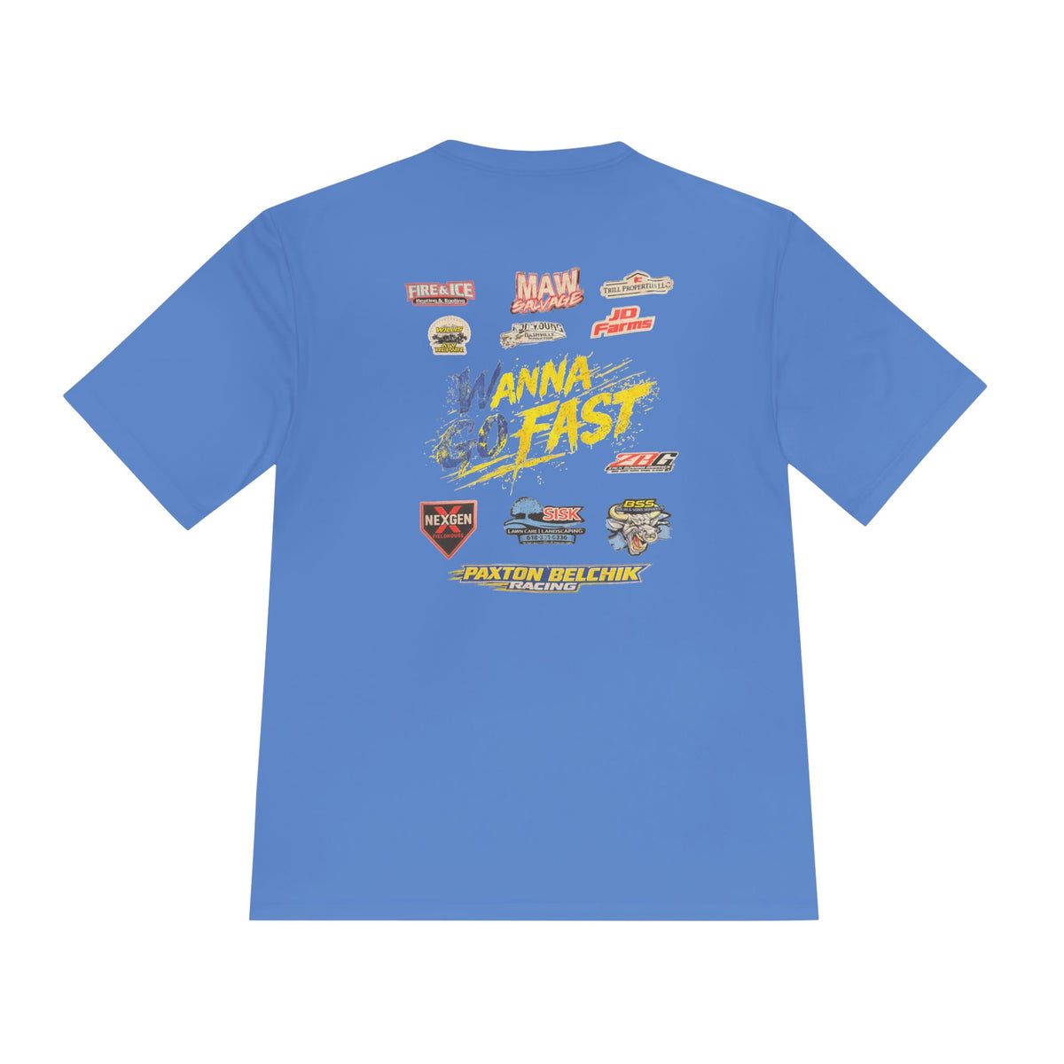 Dri Fit PBR Racing Tee — Vintage Sponsor Patch Graphic