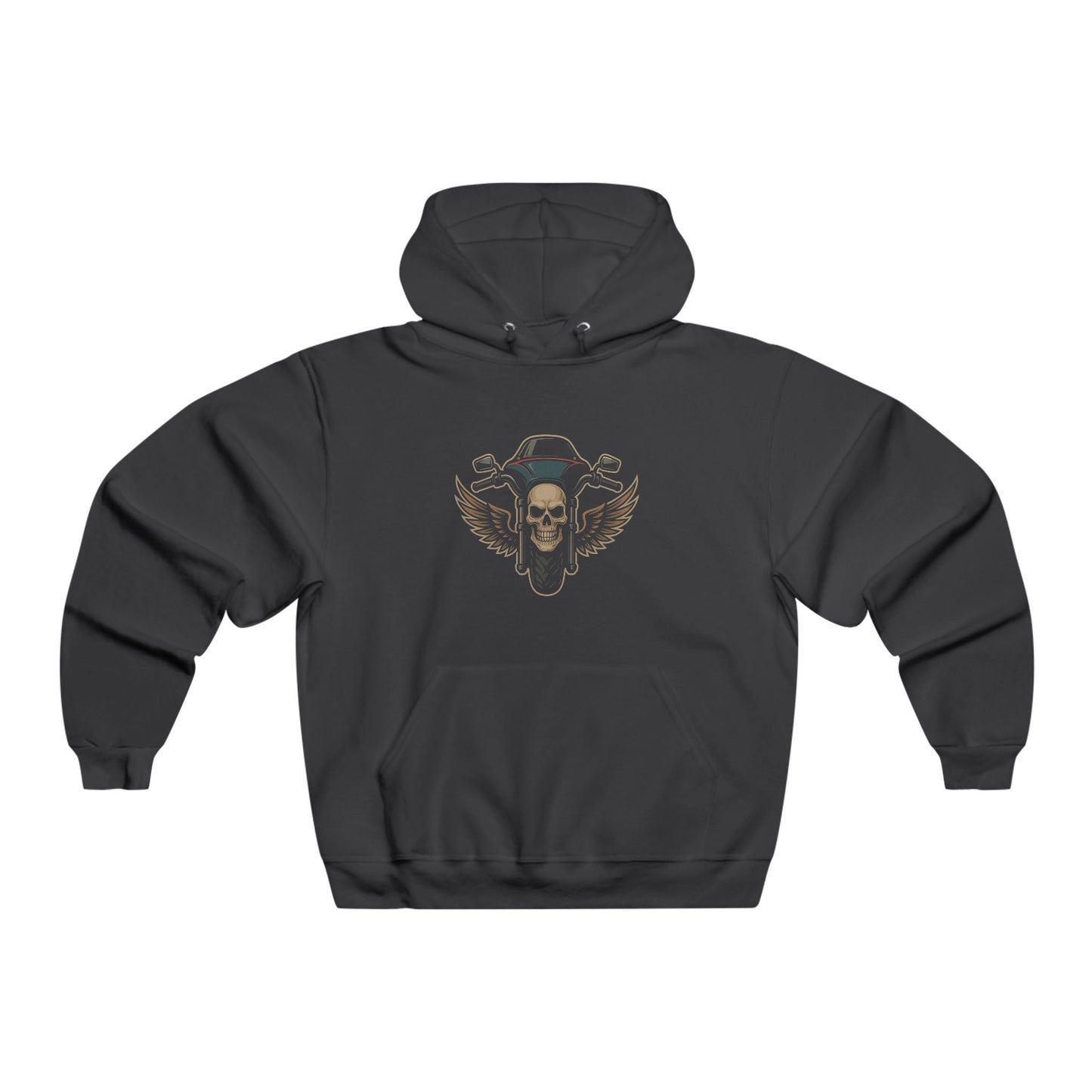 Men's Skull Wings Hoodie, Gothic Sweatshirt, Casual Wear, Gift for Him, Halloween Outfit