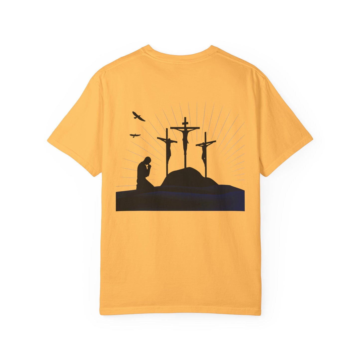 Faith-Inspired Unisex Garment-Dyed T-Shirt with Spiritual Artwork