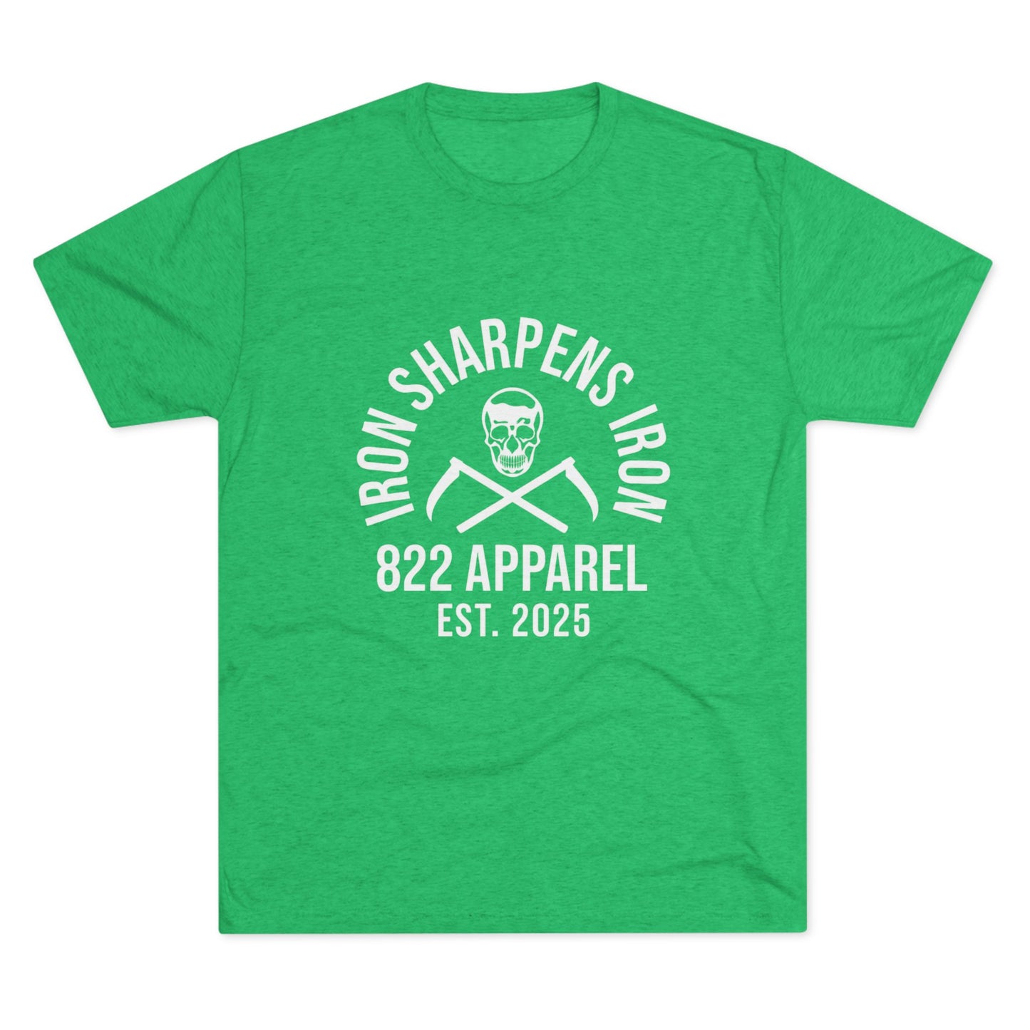Iron Sharpens Iron Skull Gym Tee – 822 Apparel Est. 2025