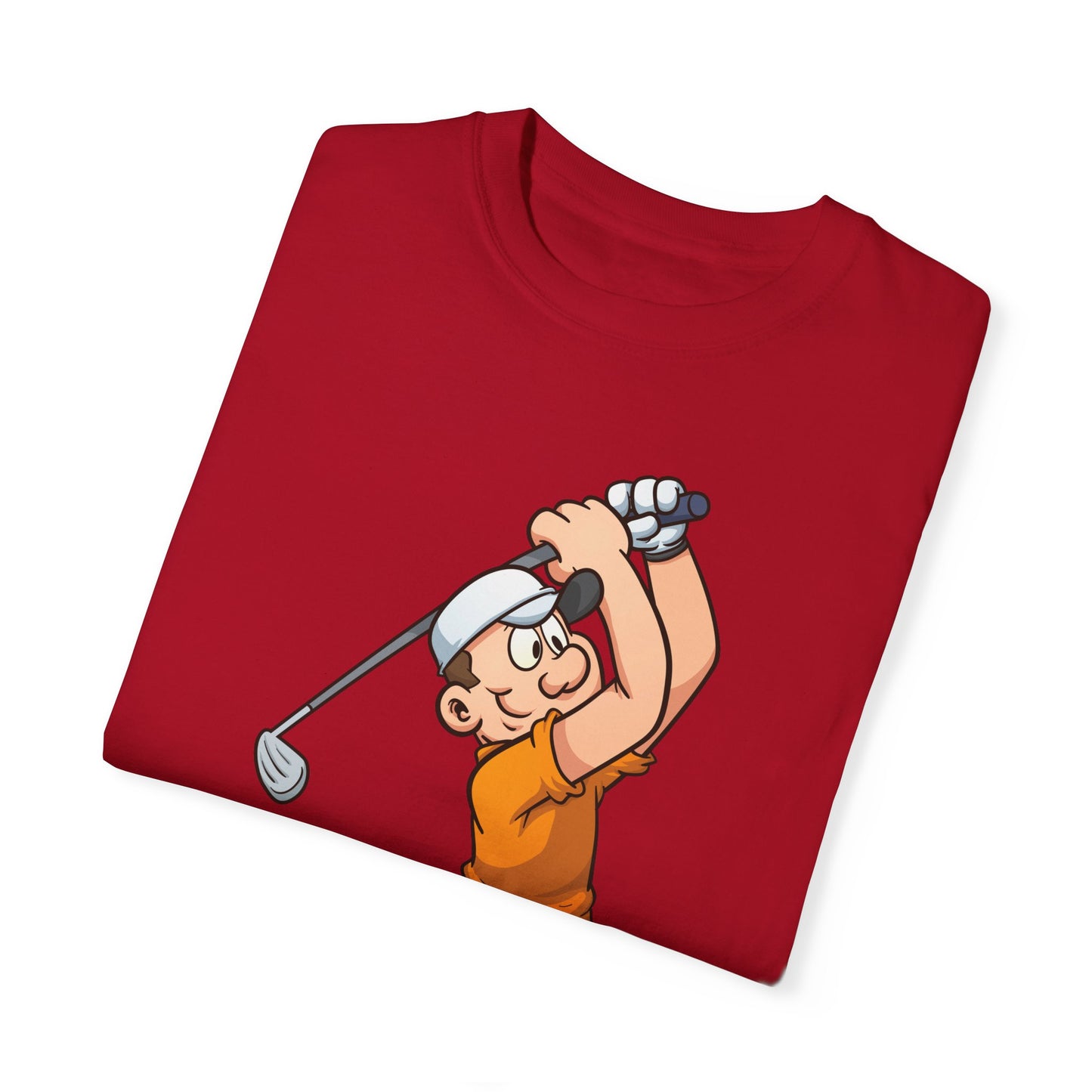 Golfing Cartoon Unisex Garment-Dyed T-shirt