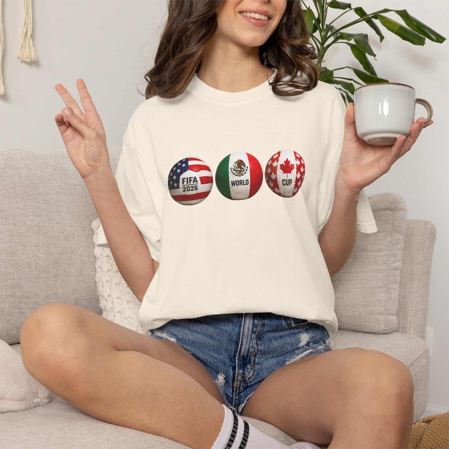 World Cup 2026 T-Shirt — FIFA W.C. Mexico USA Canada Flag Soccer Tee