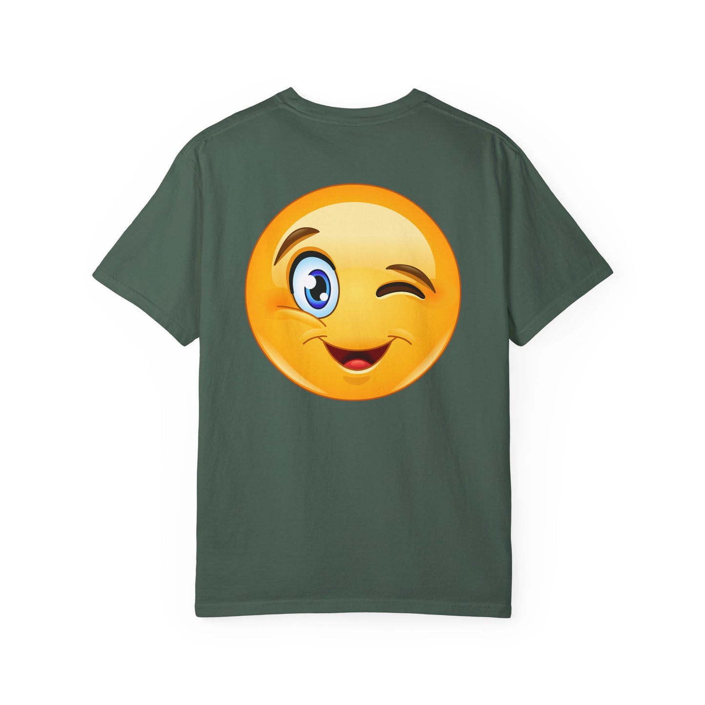 Funny Yes Please T-Shirt with Winking Emoji - Unisex Garment-Dyed Tee for Casual Wear