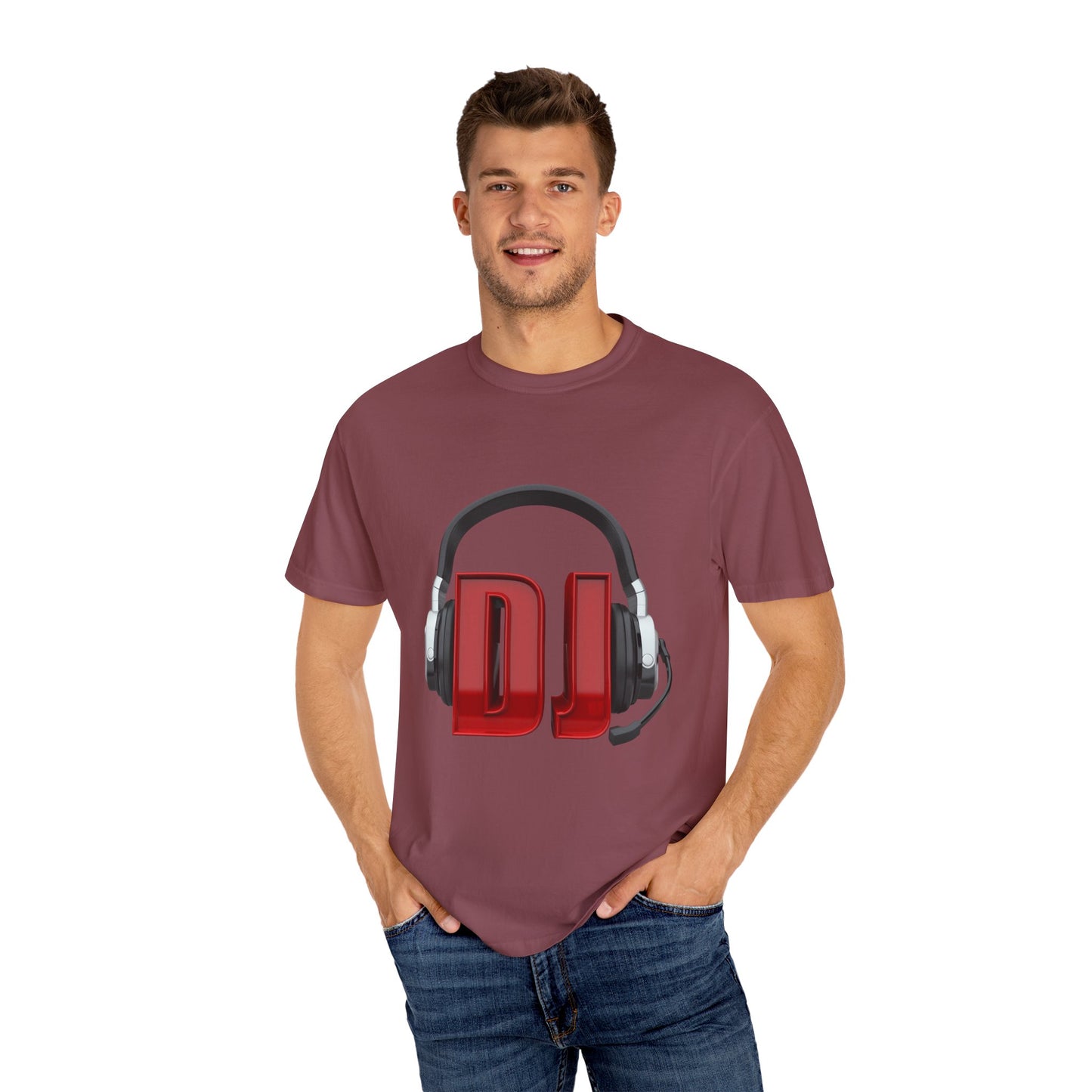 DJ Headset Graphic Unisex Garment-Dyed T-Shirt