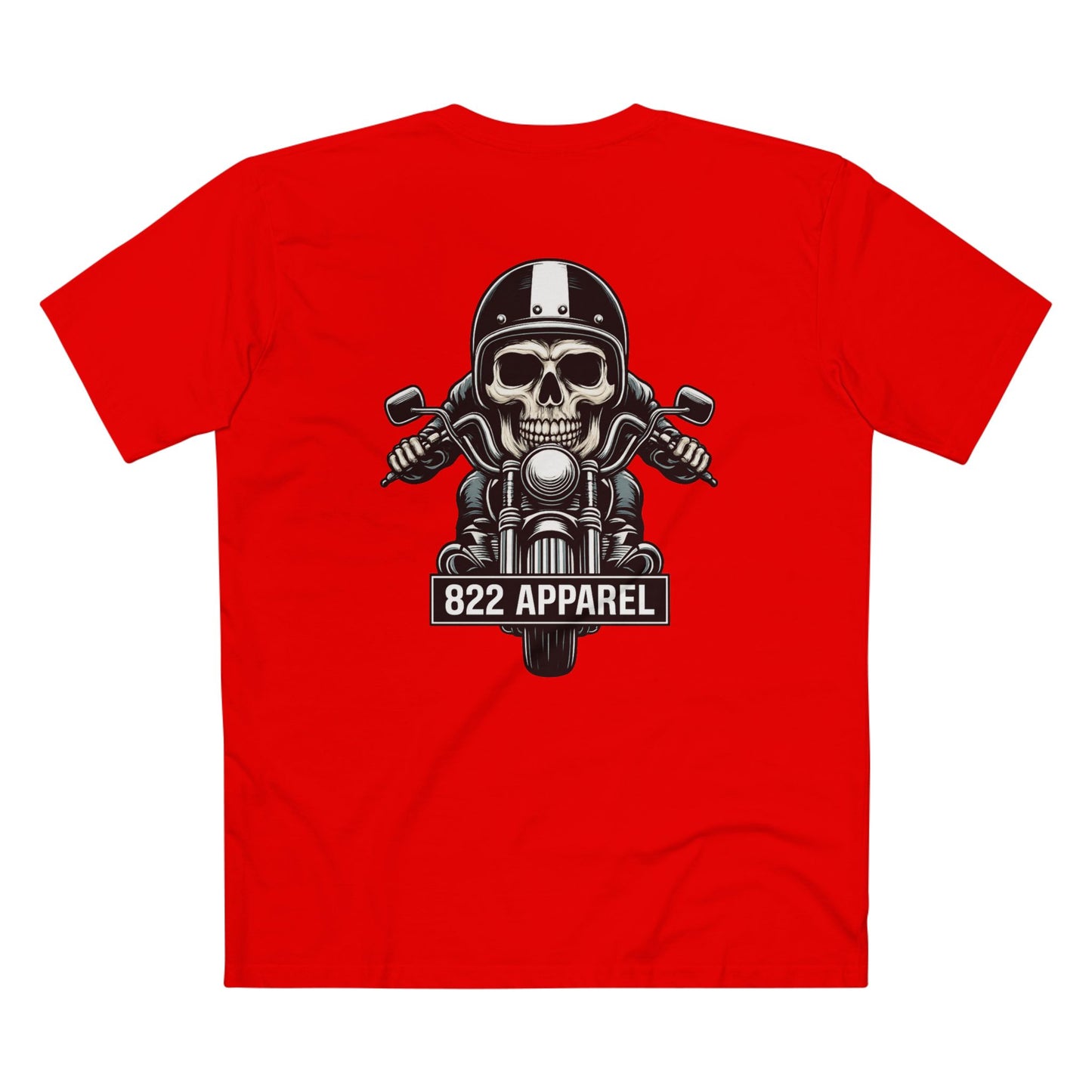 Skull Biker Tee — 822 Apparel Motorcycle Skull T-Shirt