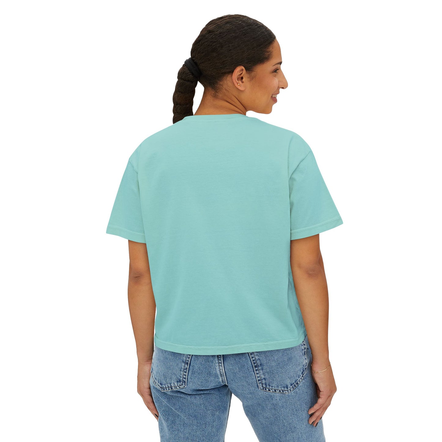 Valentine's Day Women's Boxy Tee with Heart Design