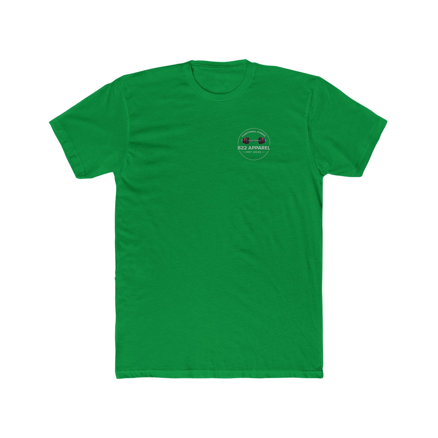 822 Apparel Functional Fitness T-Shirt — Barbell Logo Gym Tee