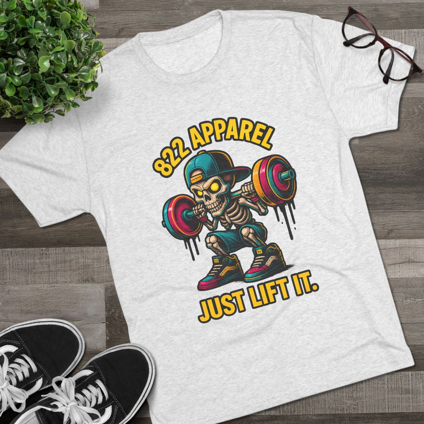 Just Lift It Skeleton Weightlifting Tee