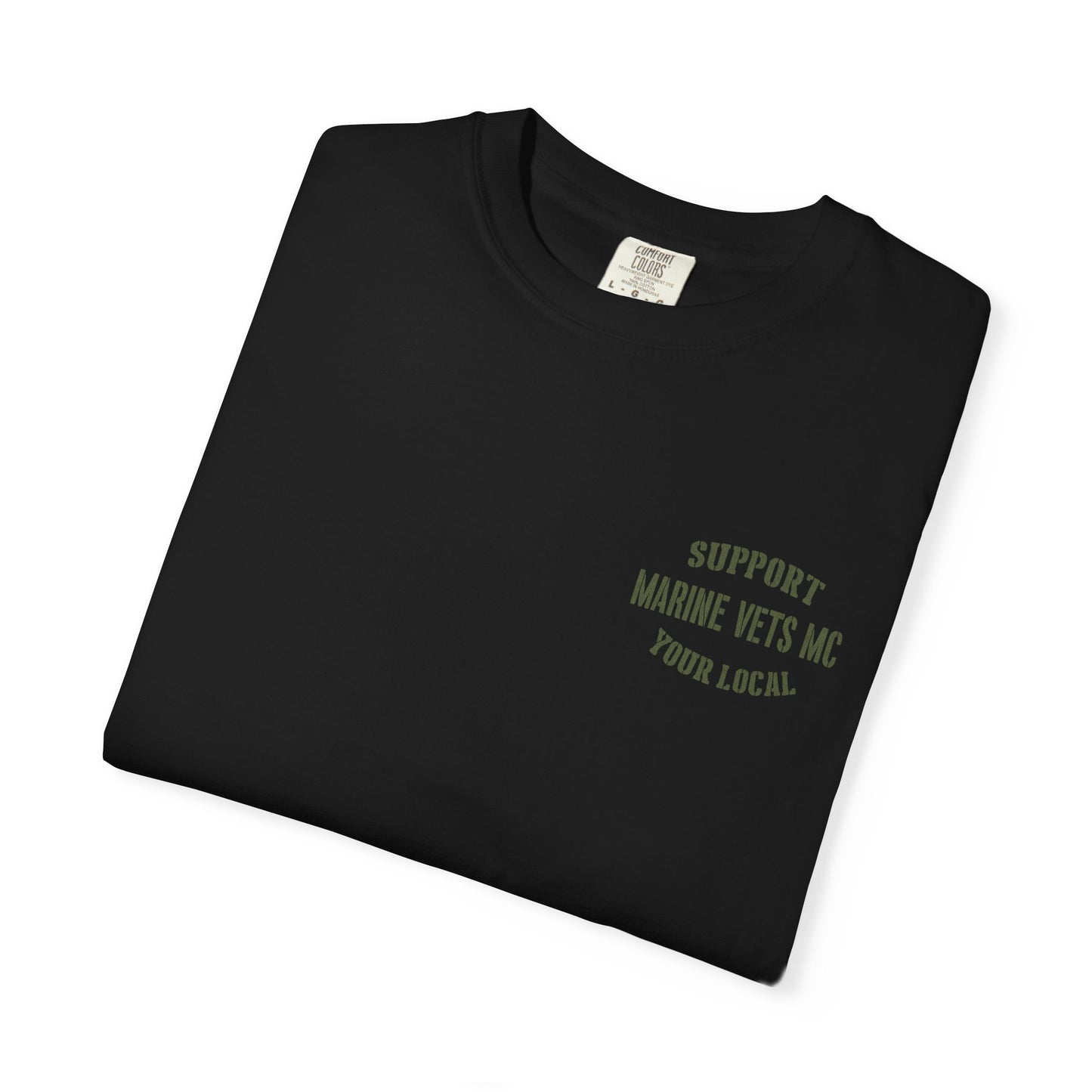 Marine Vets MC T‑Shirt — Support Your Local Skull & Crossed Bats Military Tee