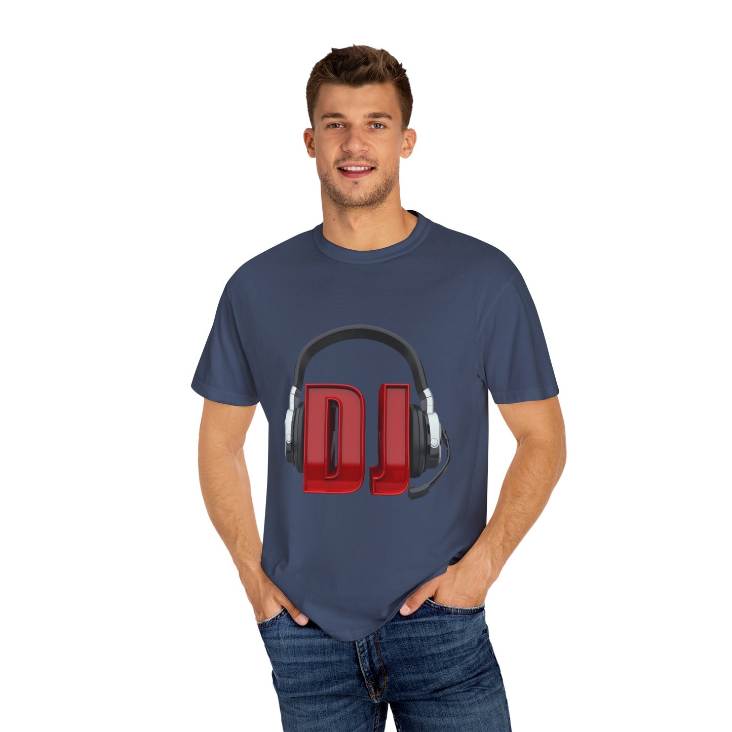 DJ Headset Graphic Unisex Garment-Dyed T-Shirt