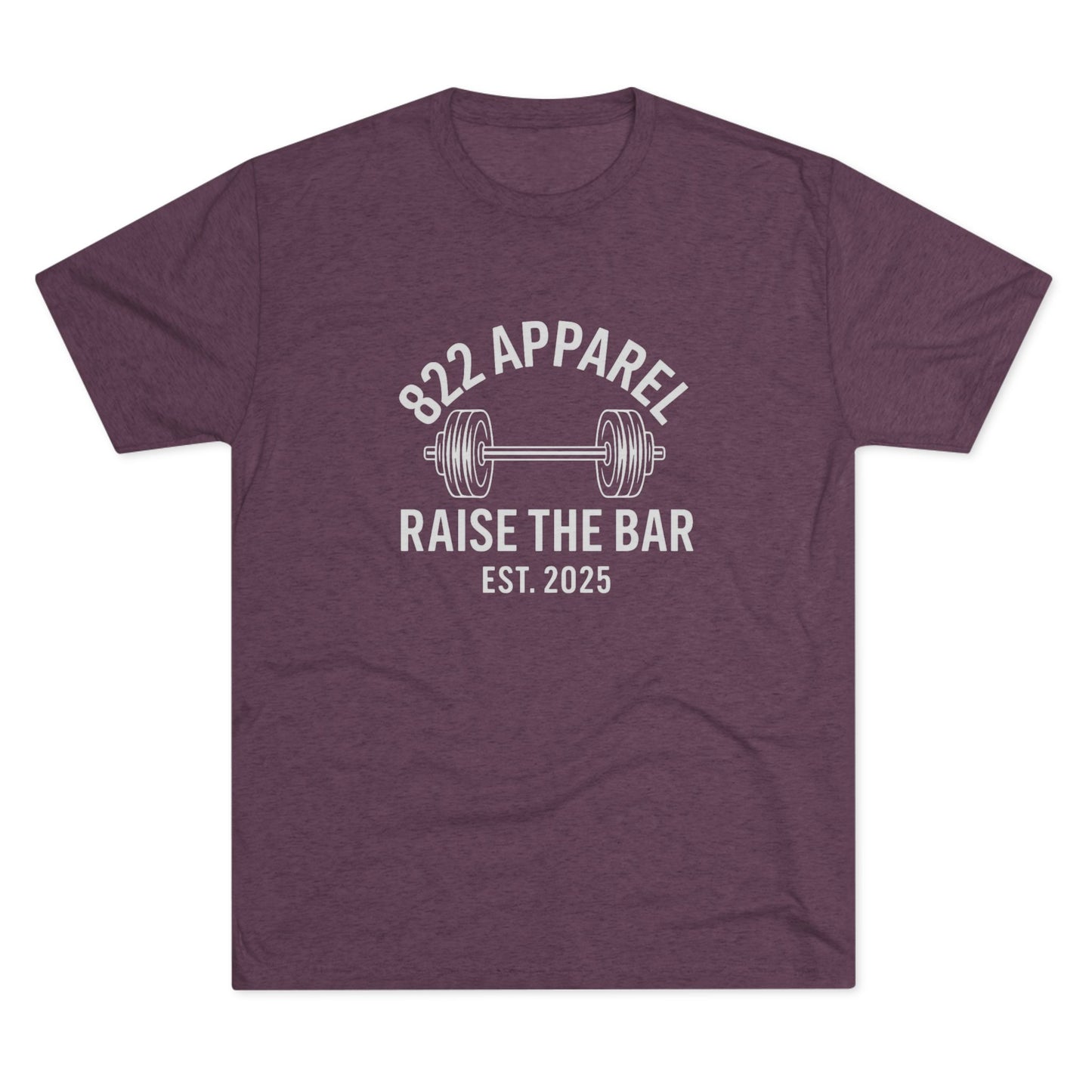 Raise The Bar Weightlifting Tee - 822 Apparel Gym Shirt (Est. 2025)