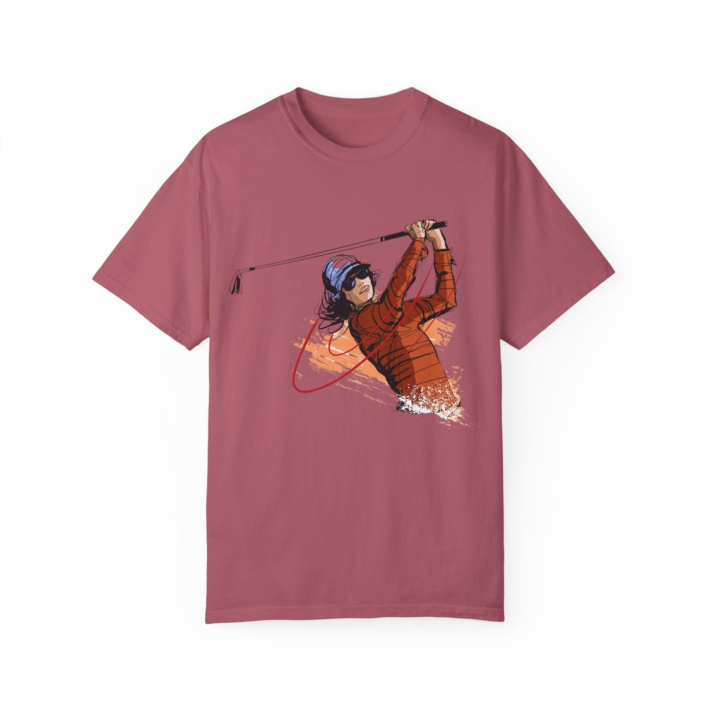 Golf Enthusiast Unisex Garment-Dyed T-Shirt - Sporty Graphic Tee
