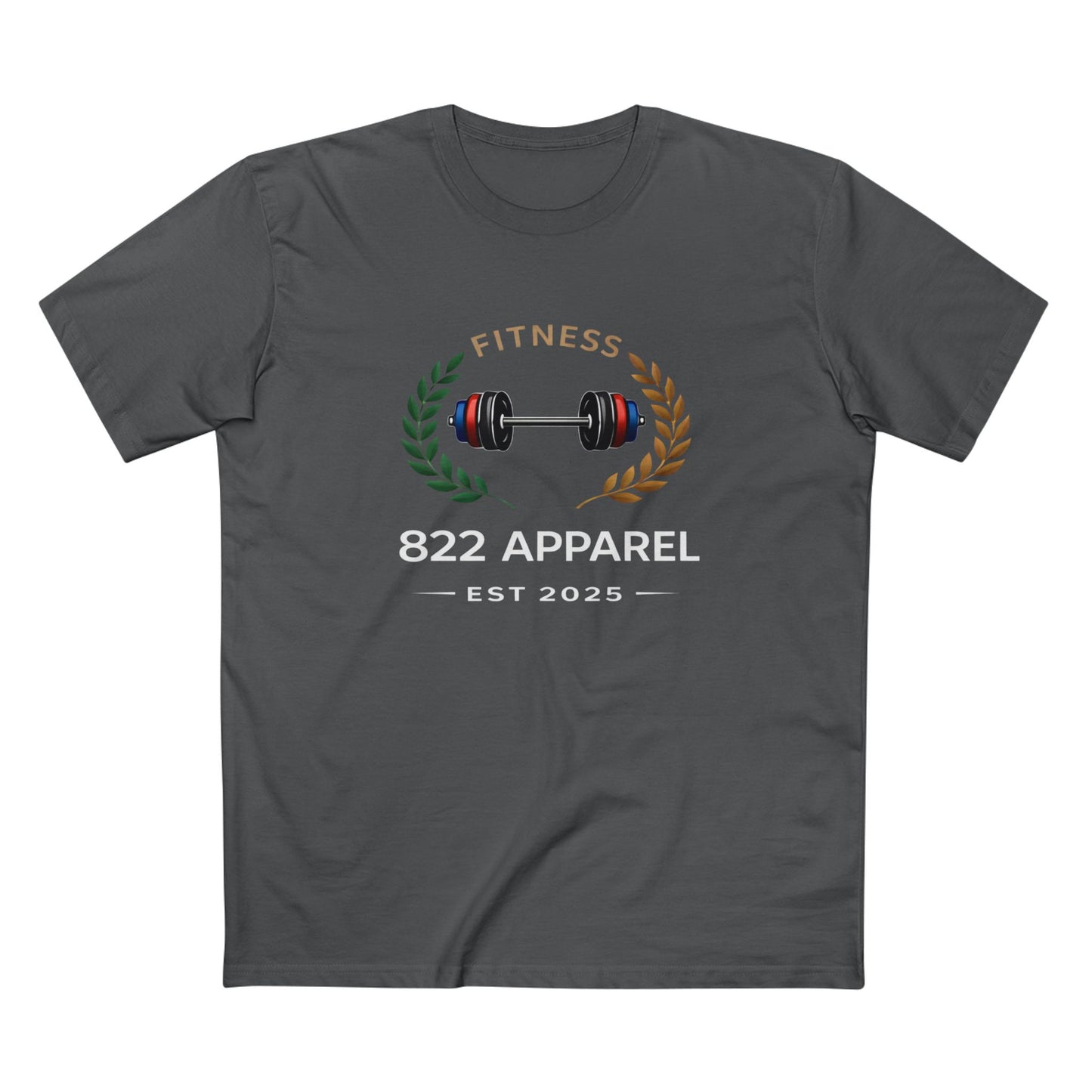 Fitness Barbell T-Shirt – 822 Apparel EST 2025 Casual Gym Tee