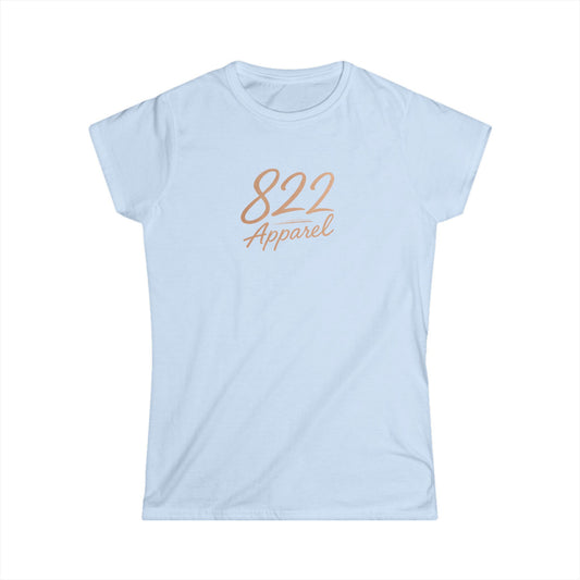 822 Apparel Women's Softstyle Tee - Minimal Logo Graphic T-Shirt