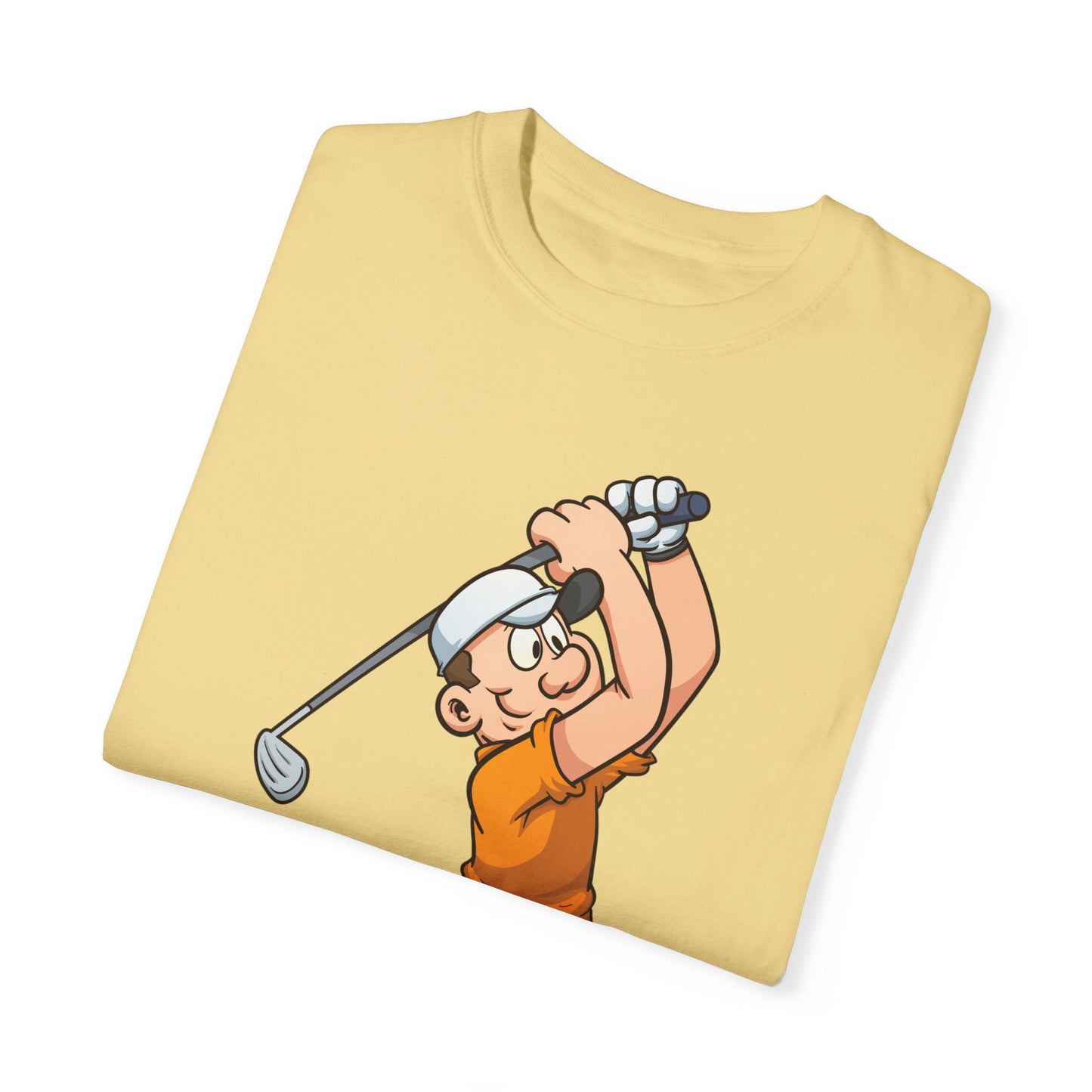 Golfing Cartoon Unisex Garment-Dyed T-shirt